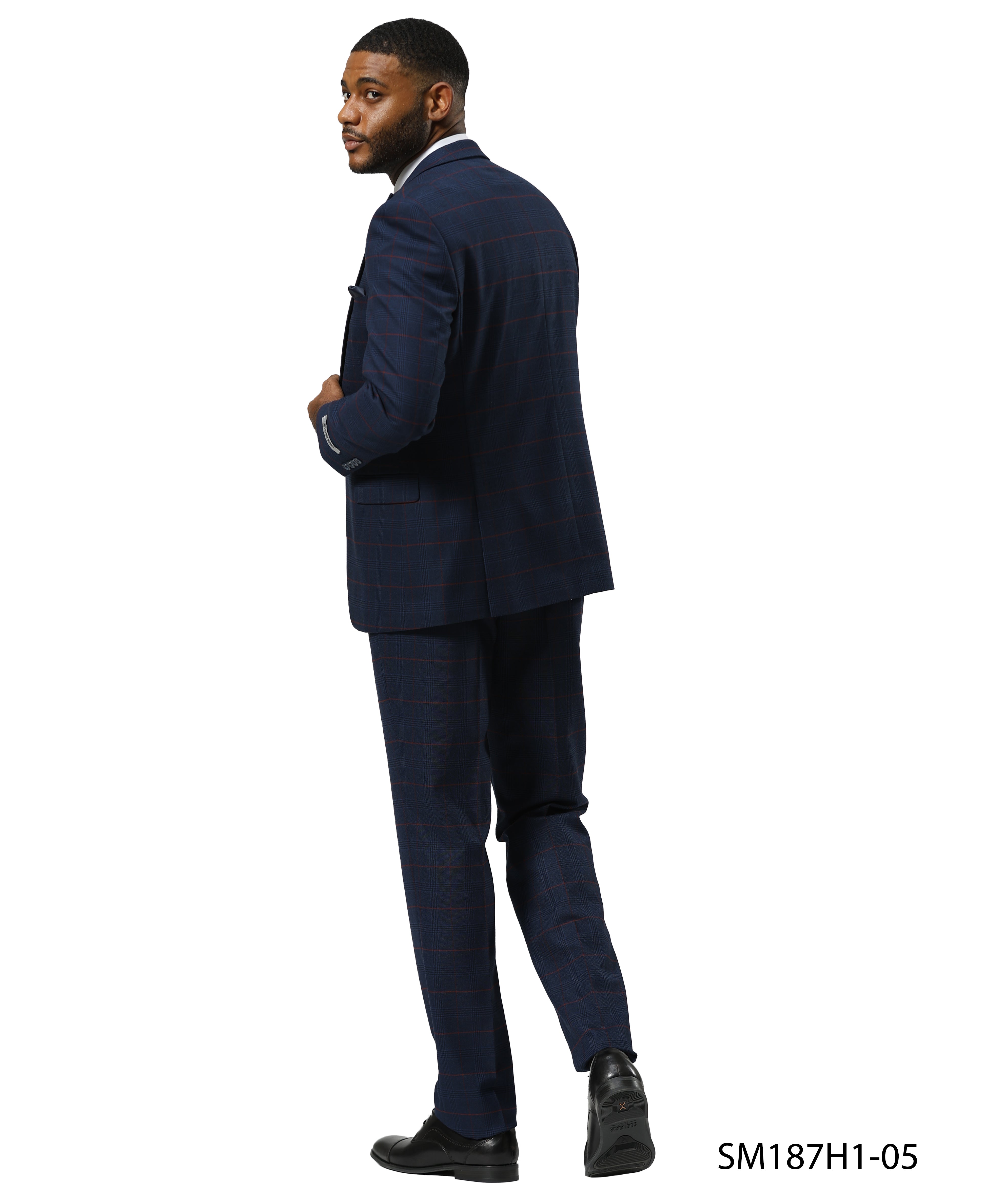 Mens Suit Windowpane by Stacy Adams
