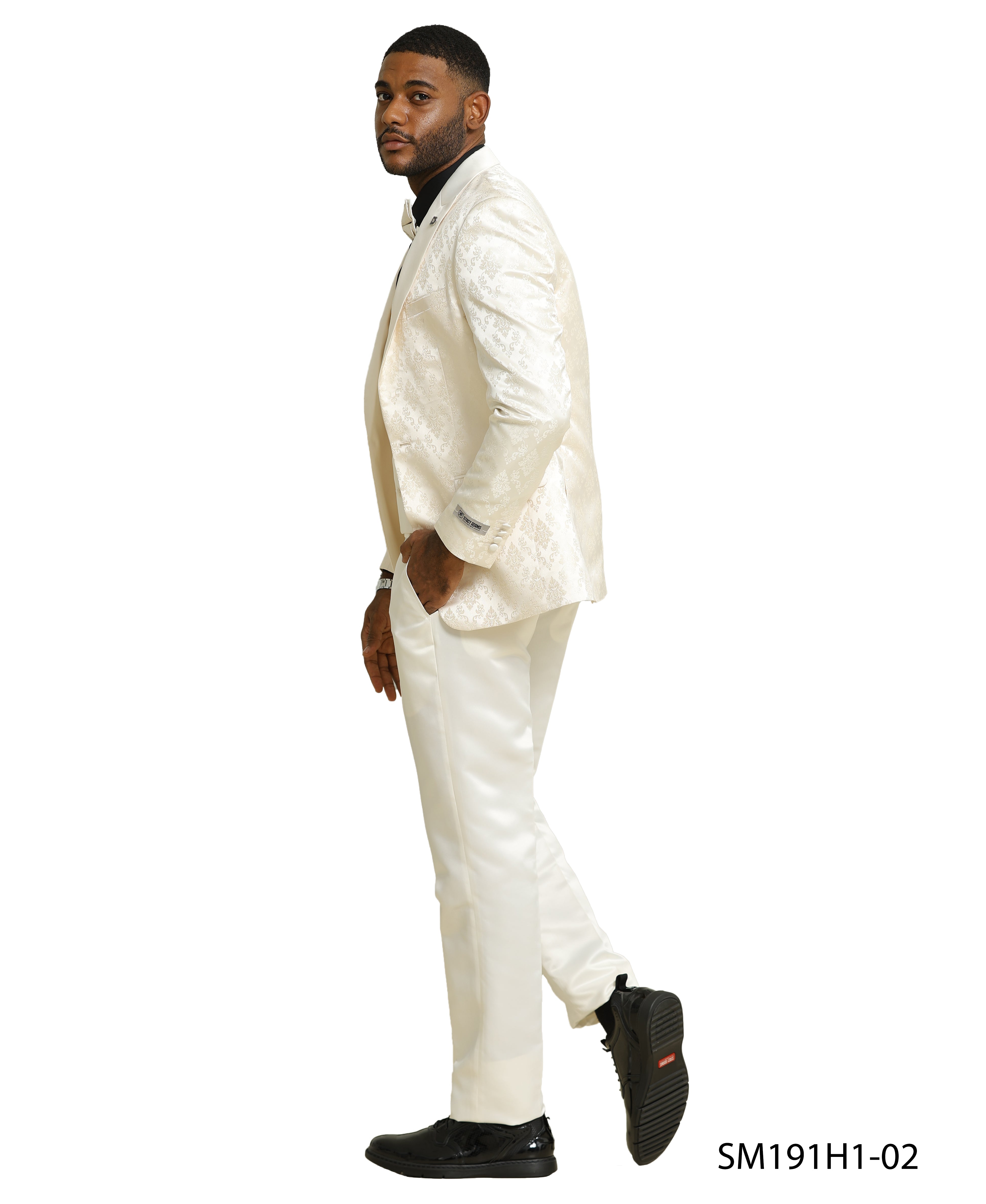 Mens Suit Satin Peak Lapel by Stacy Adams