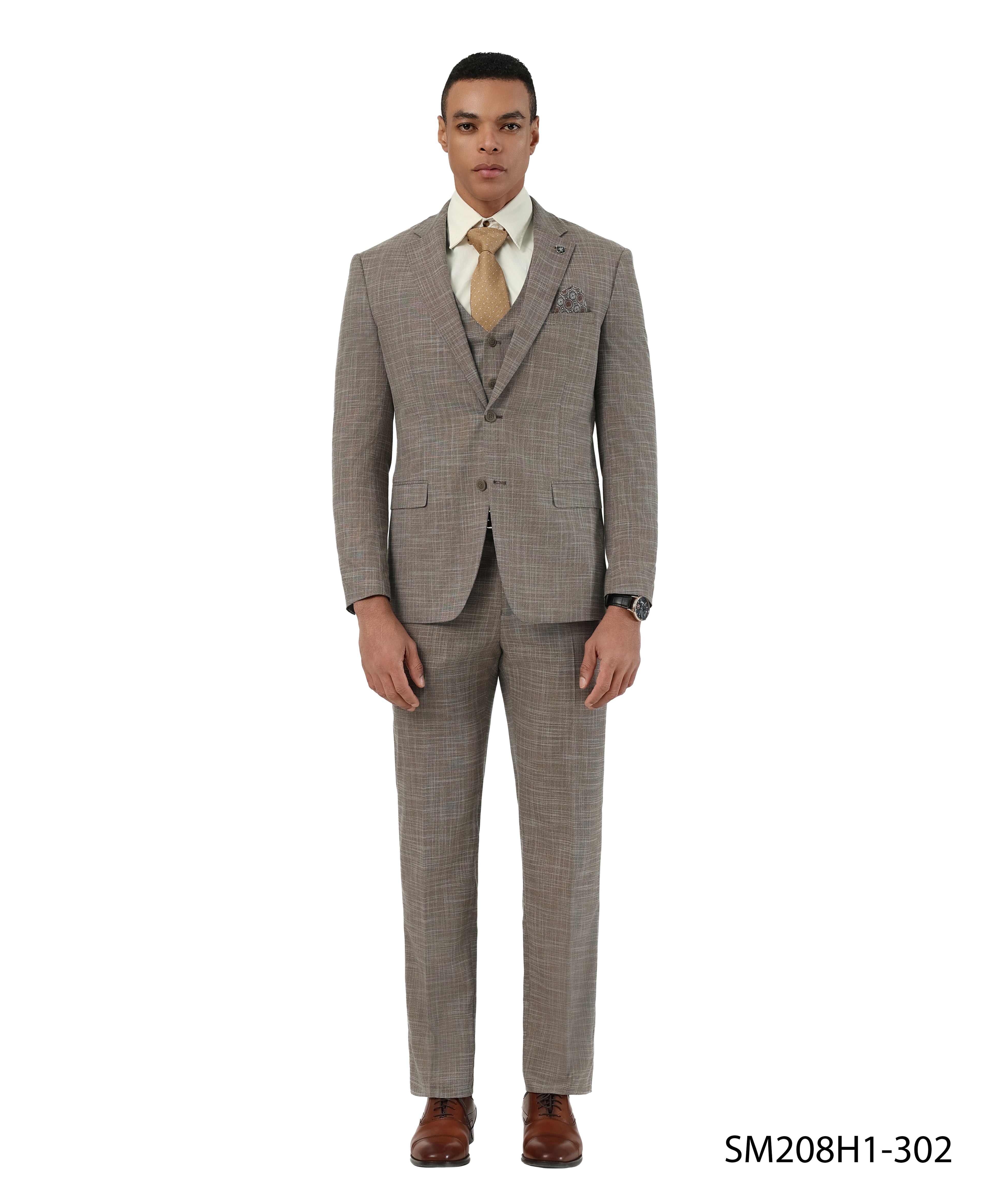 Mens-suit Crosshatch 3pc by Stacy Adams