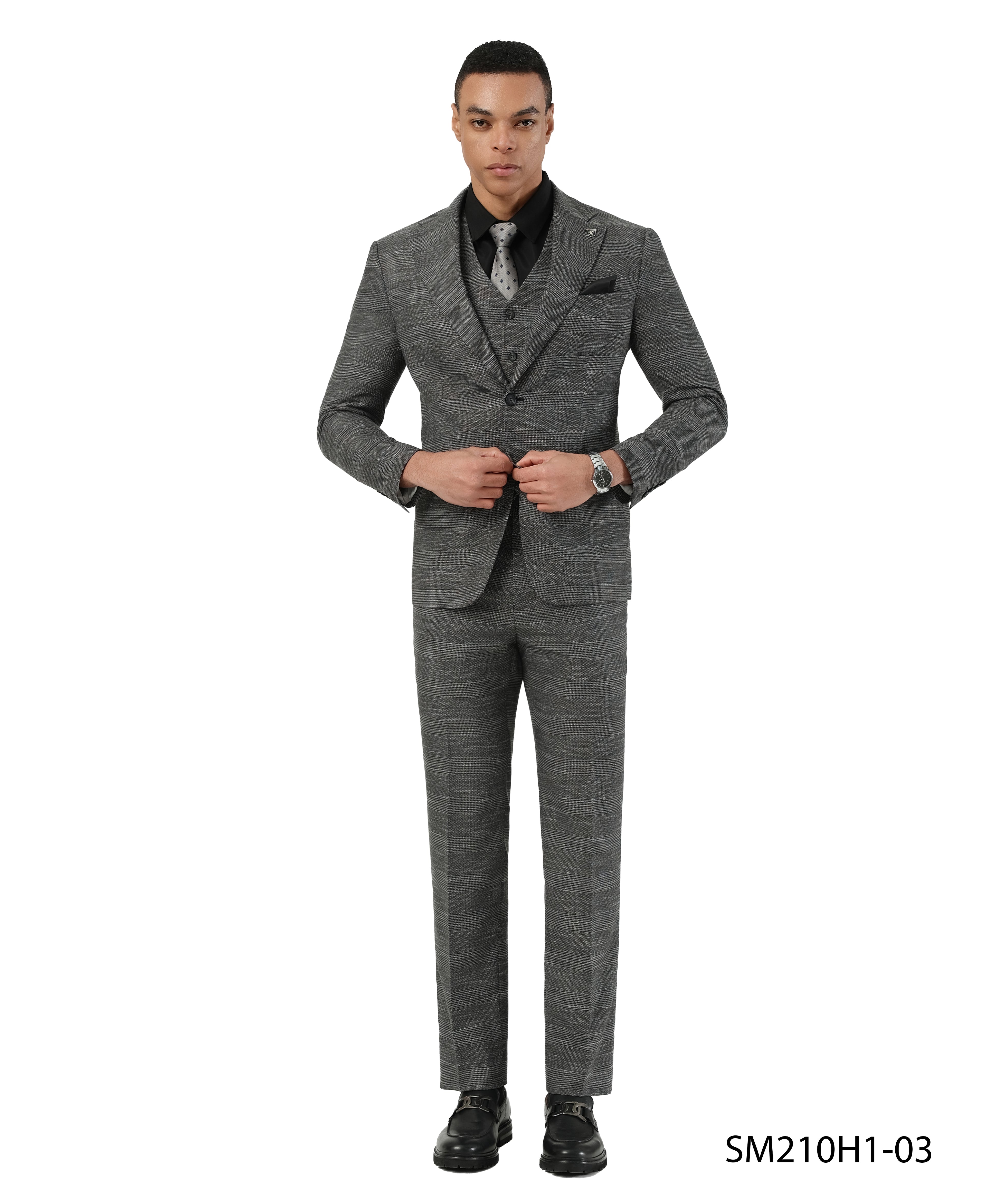 Mens-suit Plaid 3pc by Stacy Adams
