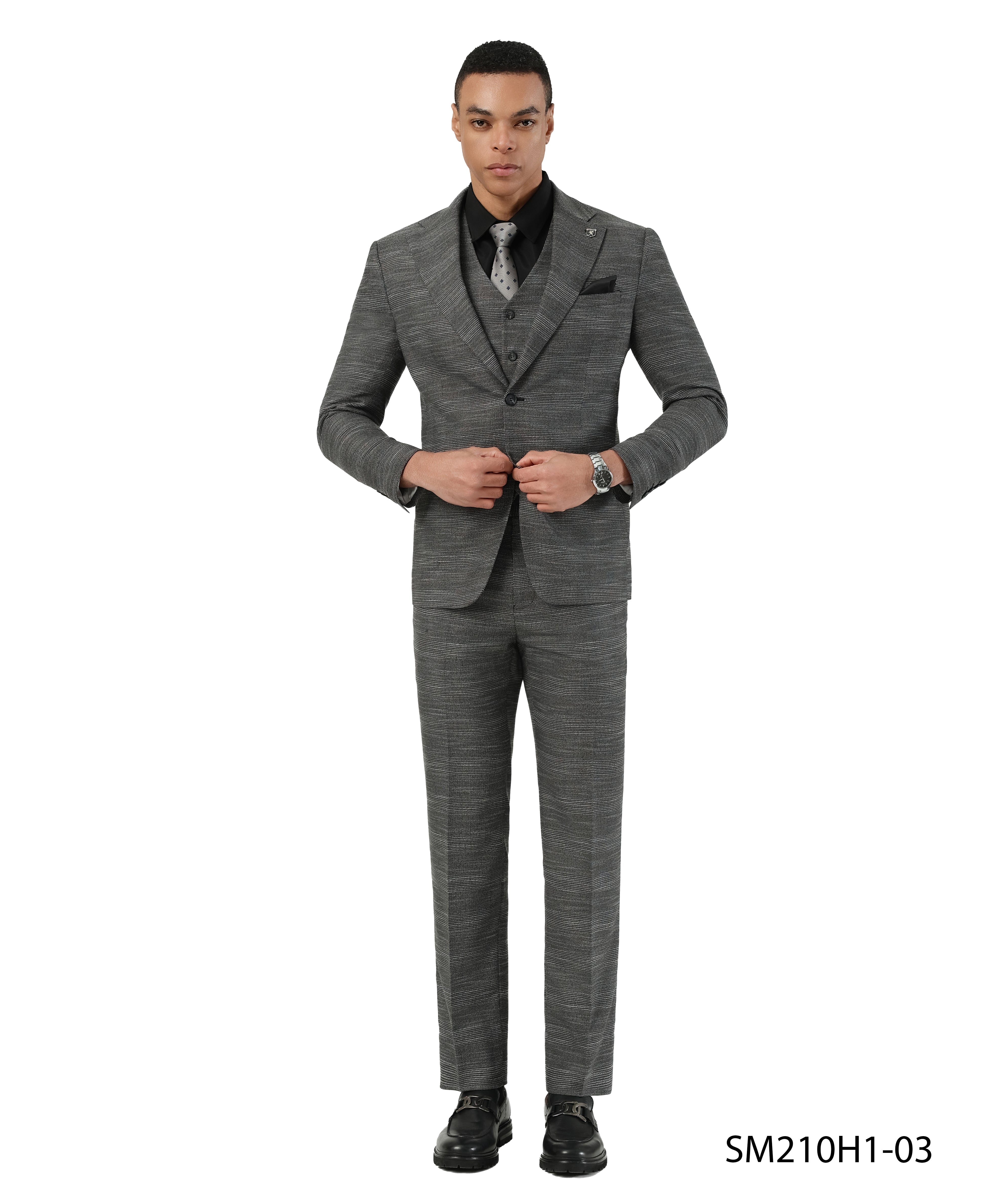 Mens-suit Plaid 3pc by Stacy Adams