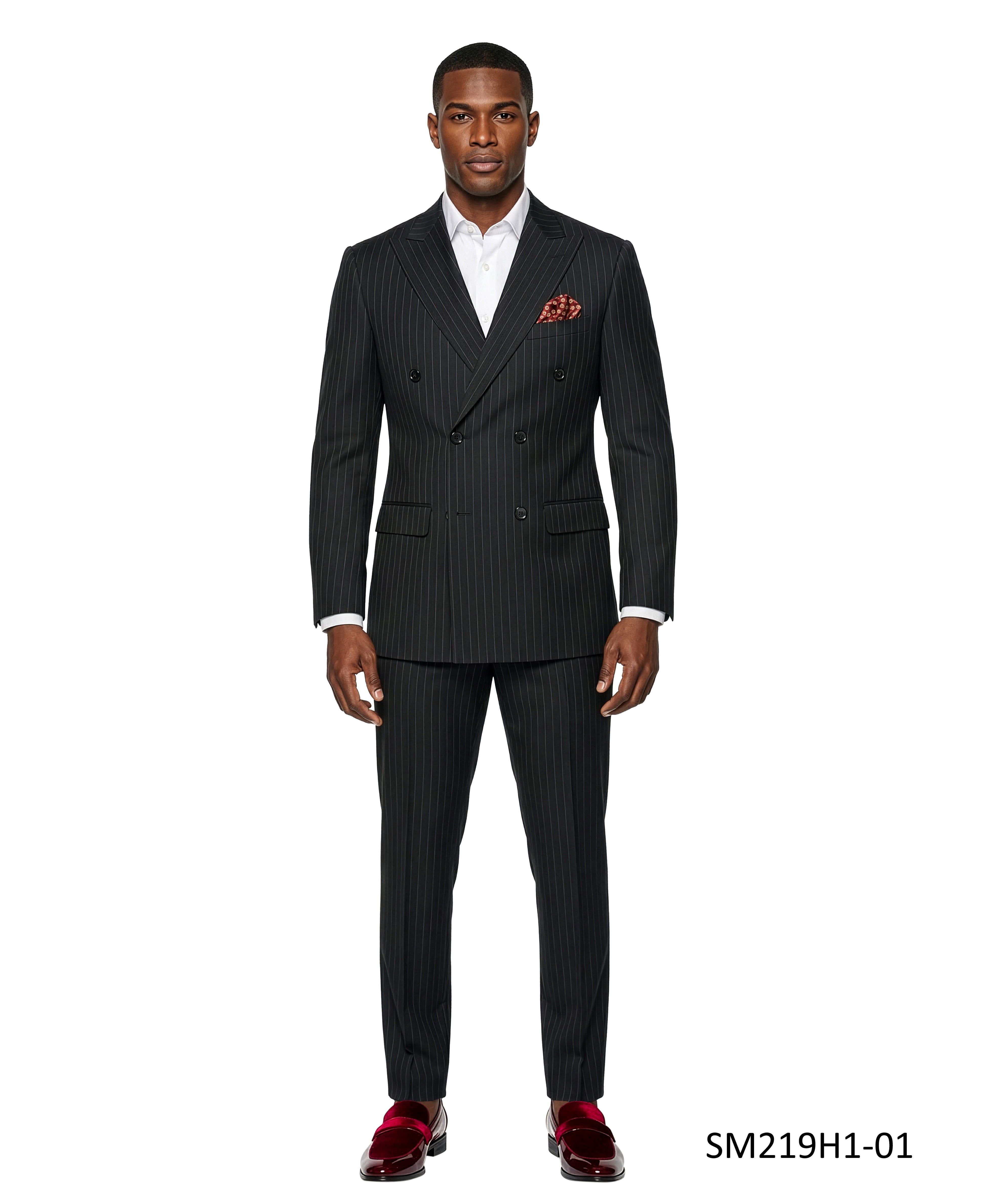 Stacy Adams 2PC Pinstripe Double Breast