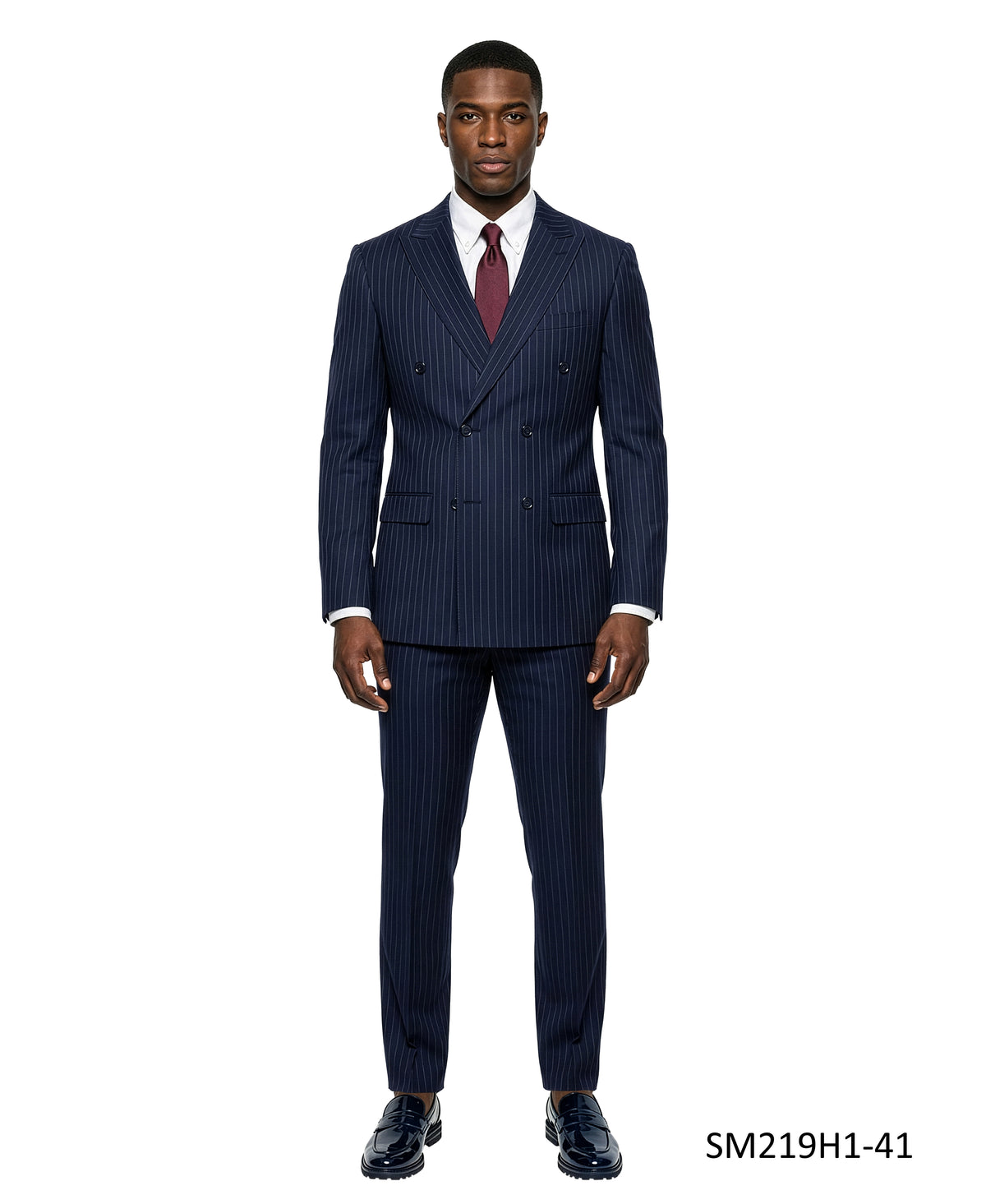 Stacy Adams 2PC Pinstripe Double Breast