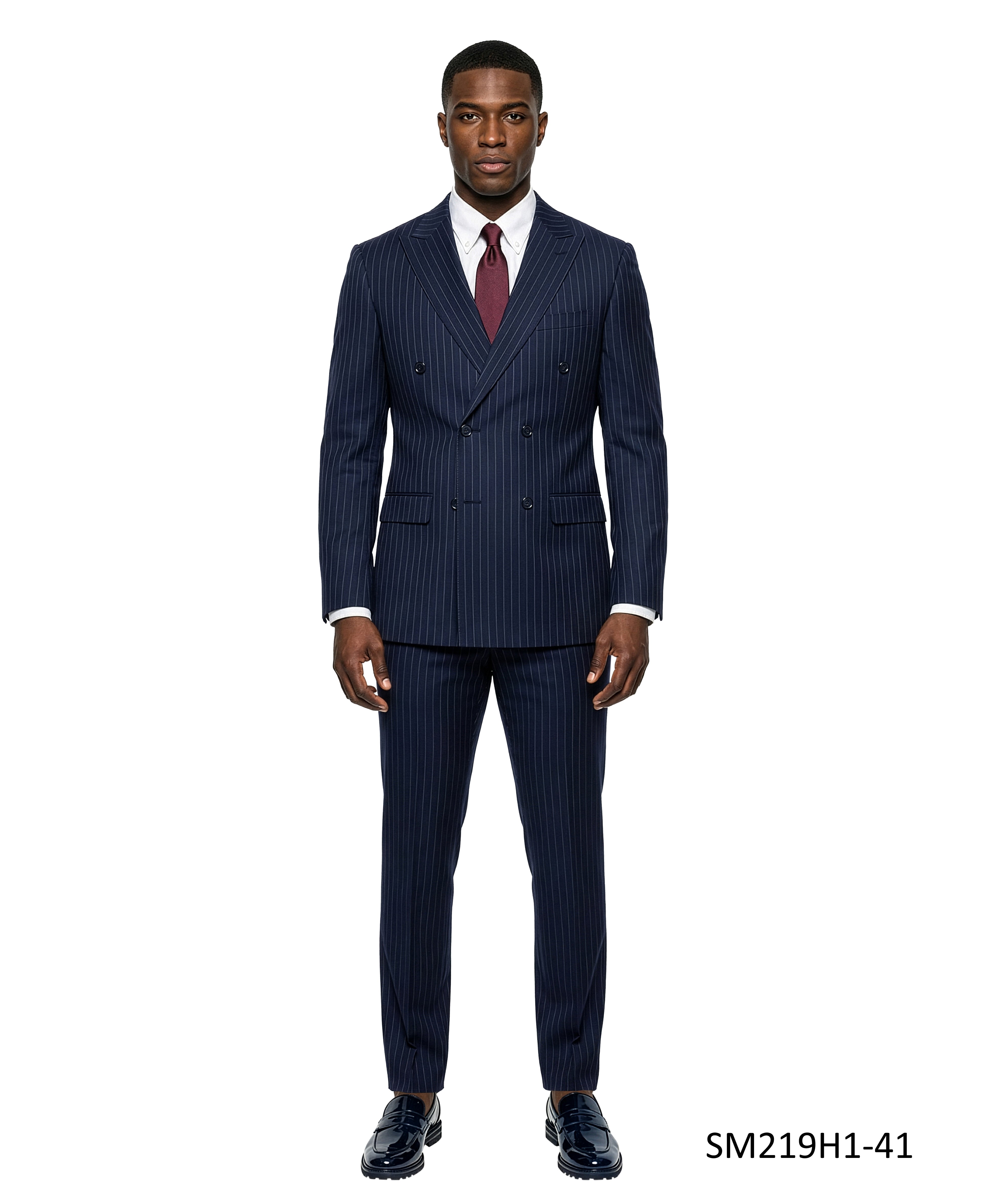 Stacy Adams 2PC Pinstripe Double Breast