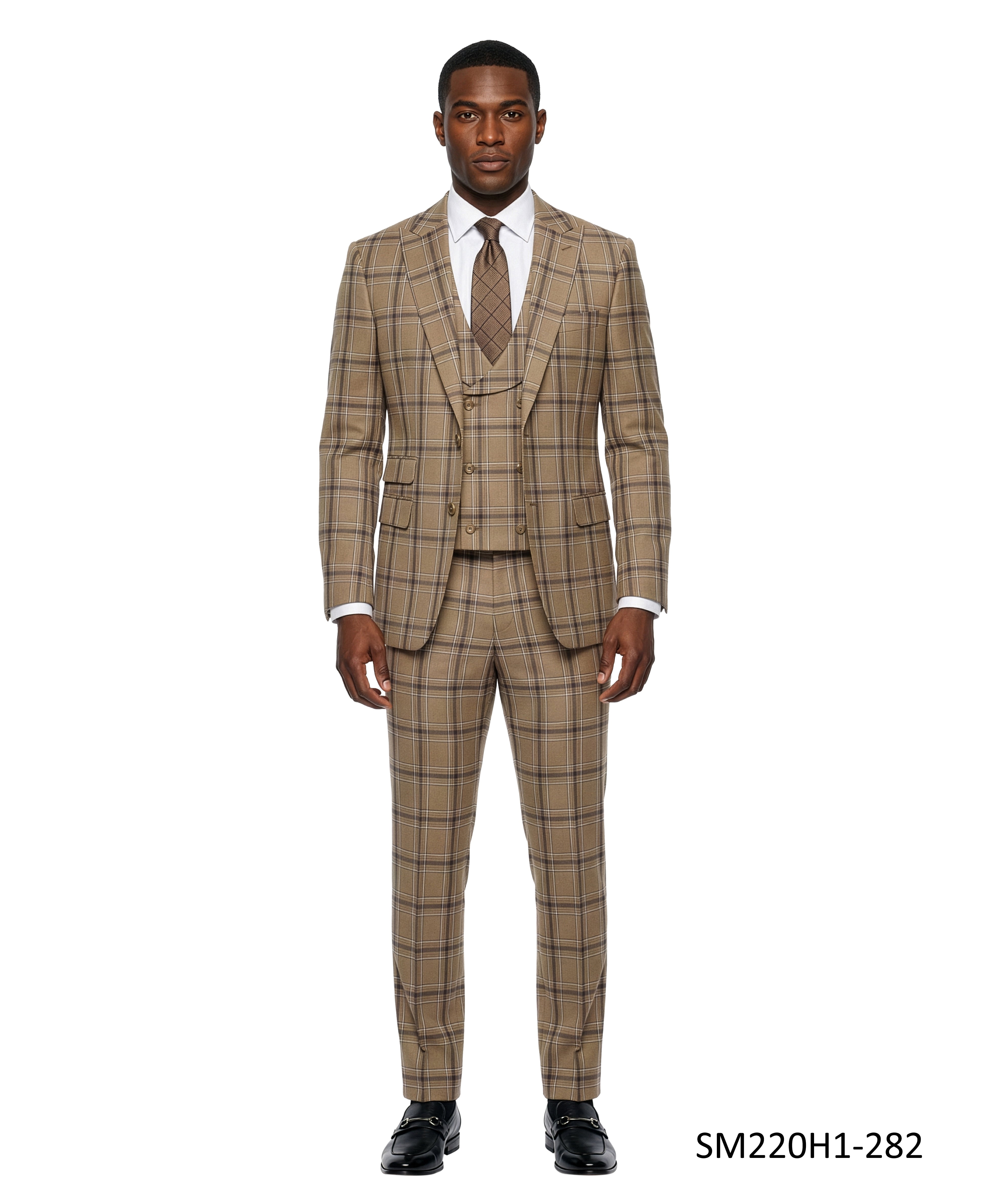 Stacy Adams 3PC w/ Double Breasted Vest