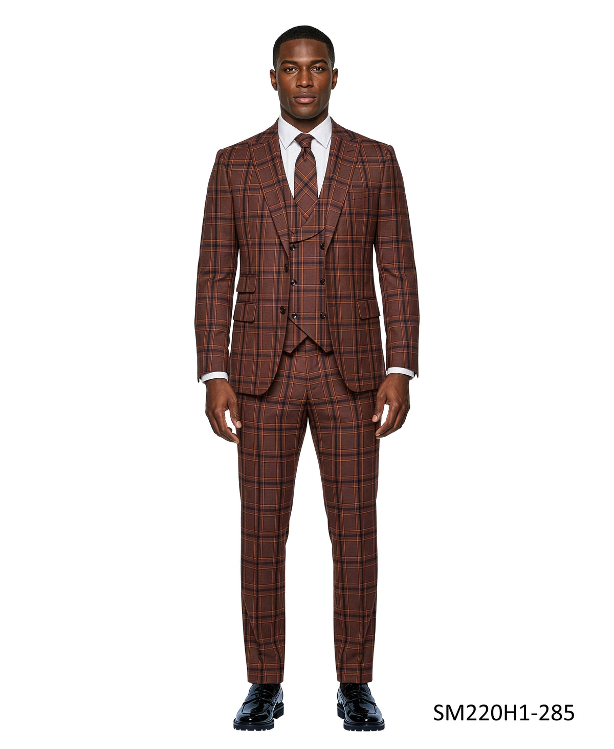 Stacy Adams 3PC w/ Double Breasted Vest