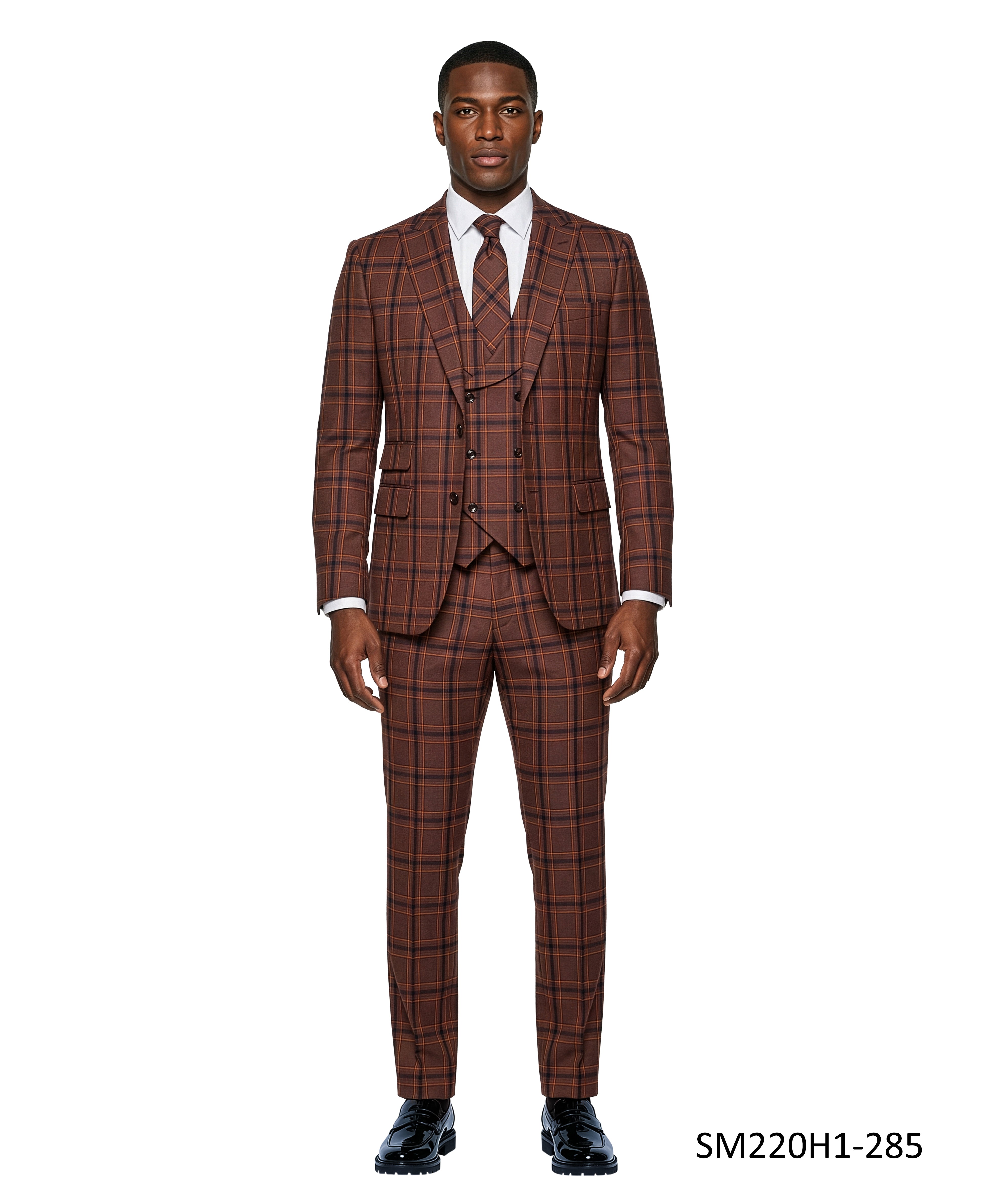 Stacy Adams 3PC w/ Double Breasted Vest