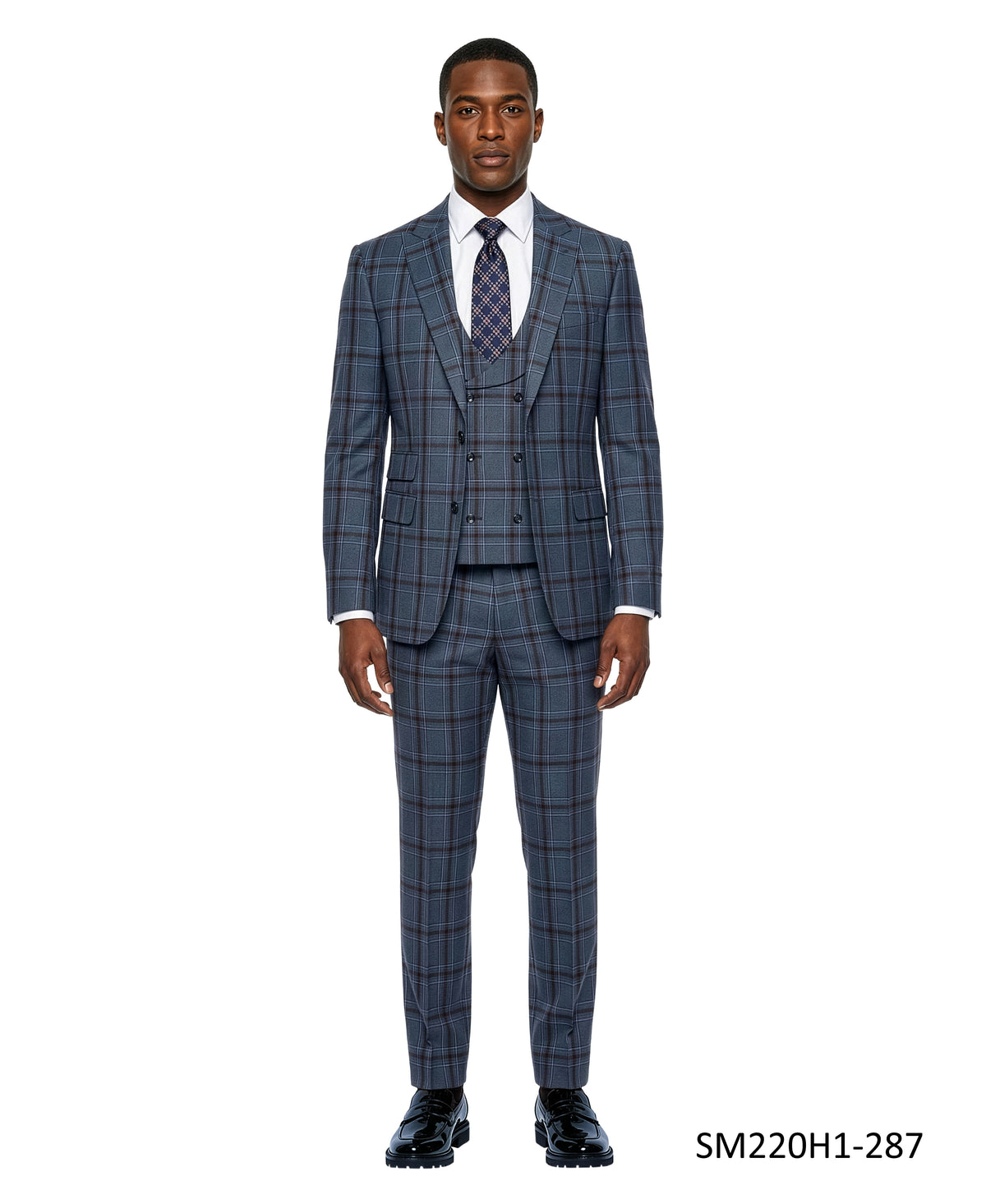 Stacy Adams 3PC w/ Double Breasted Vest