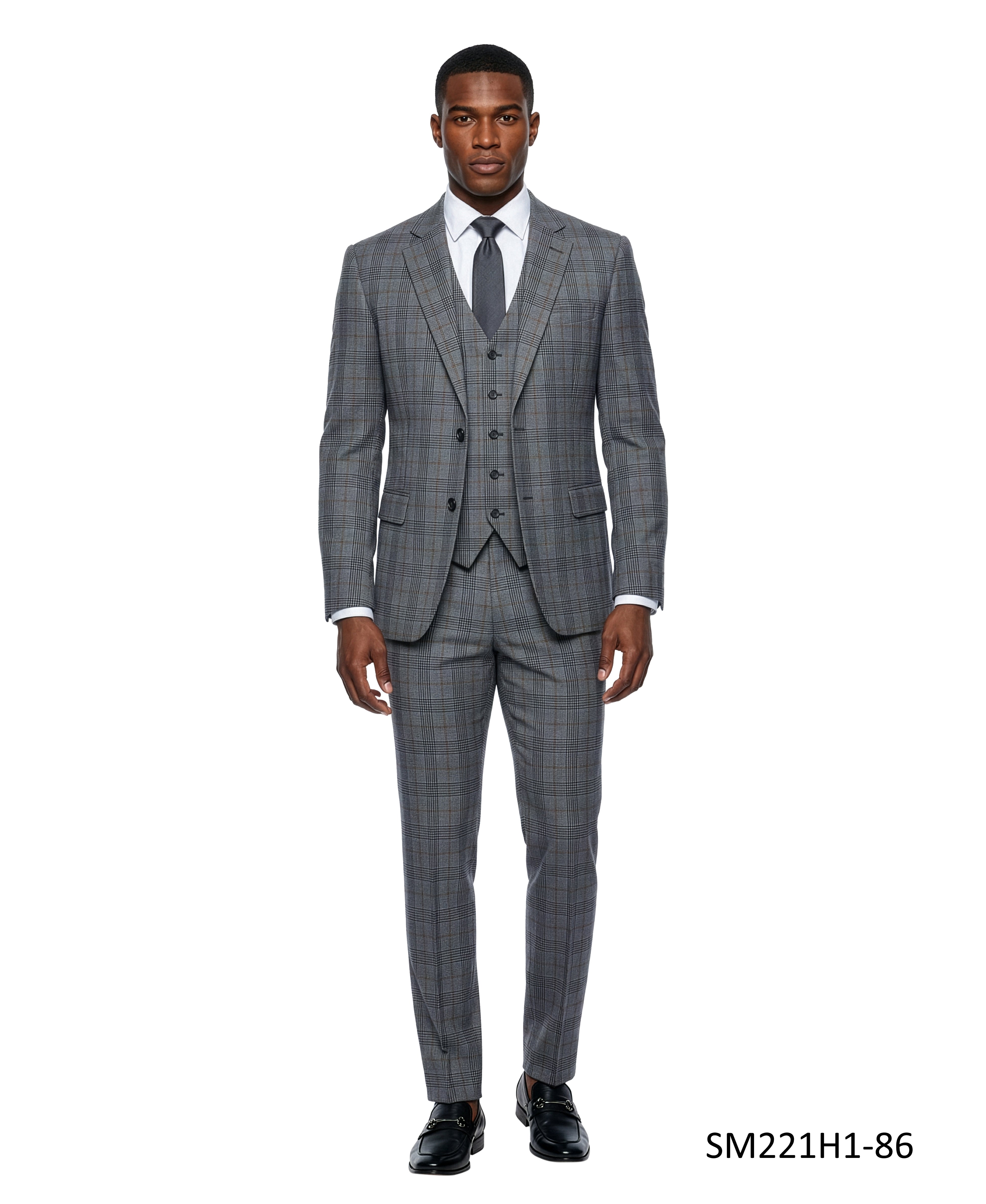 Stacy Adams 3PC Plaid Suit Set