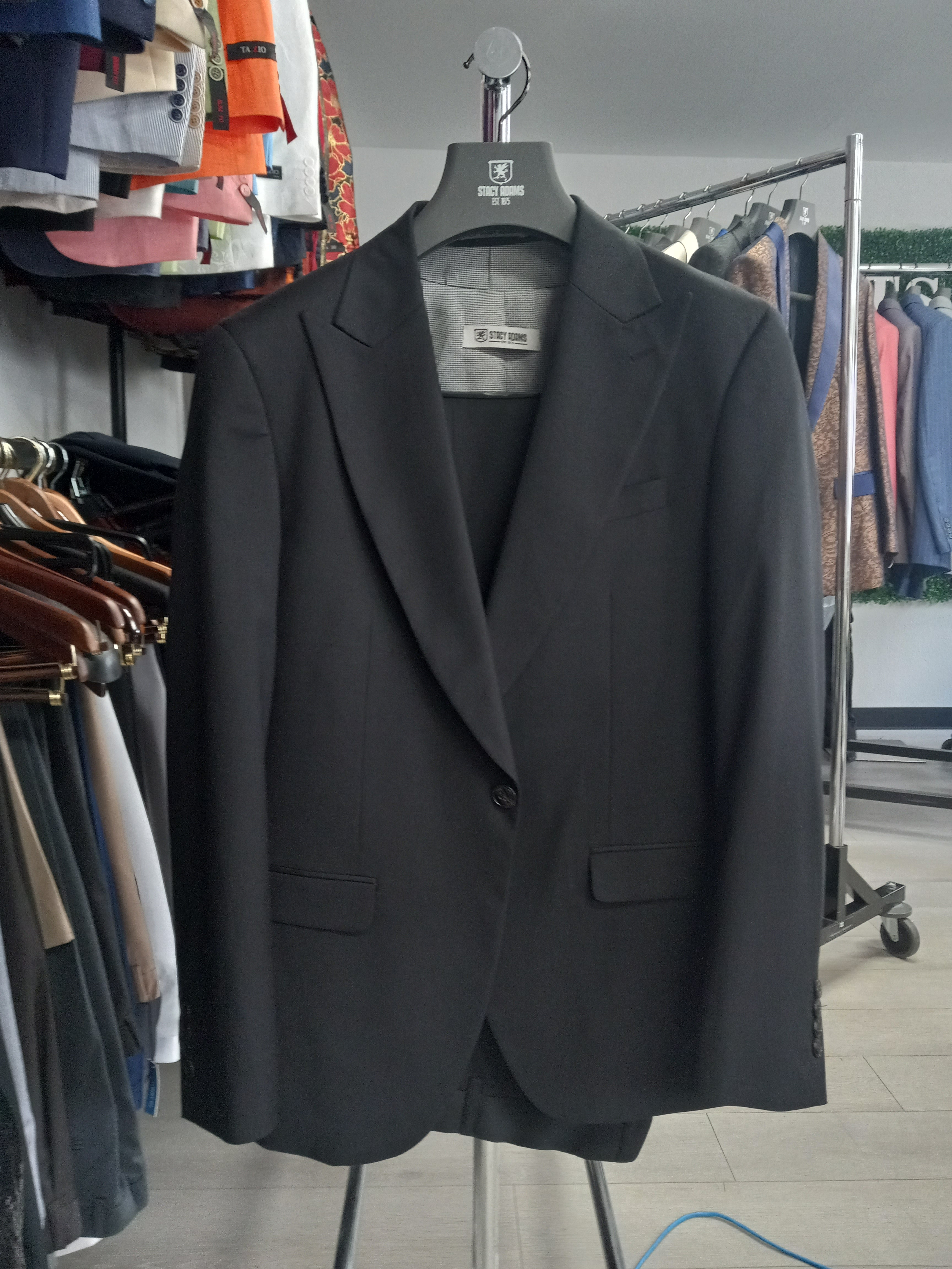 Men's Stacy Adams Hybrid-Fit 3pc Suit Set, Jacket Vest and Pants