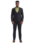 Stacy Adams Hybrid Fit U-Shaped Vested Suit, Dark Gray