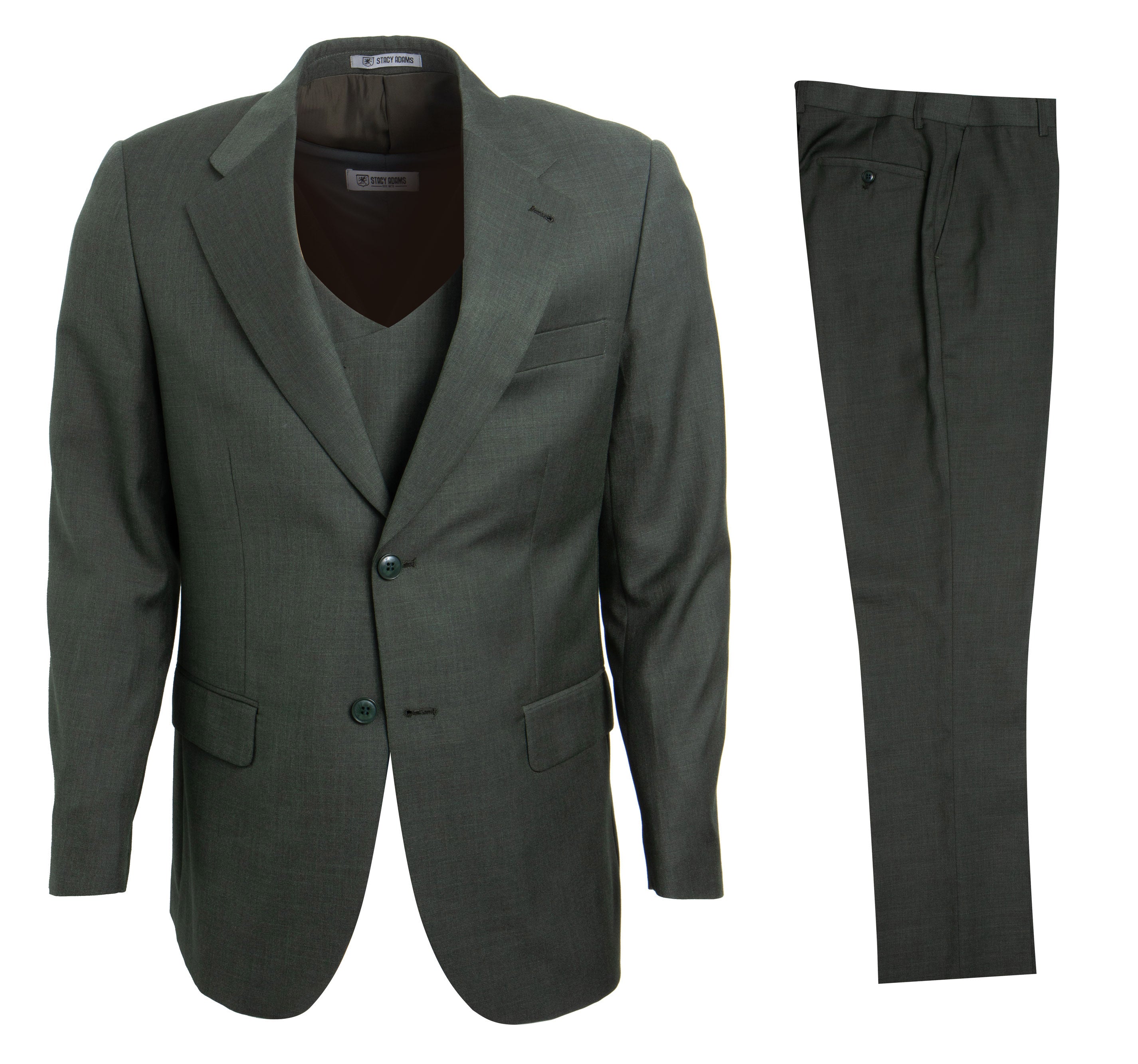 Men's Stacy Adams Sharkskin 3-Piece Suit