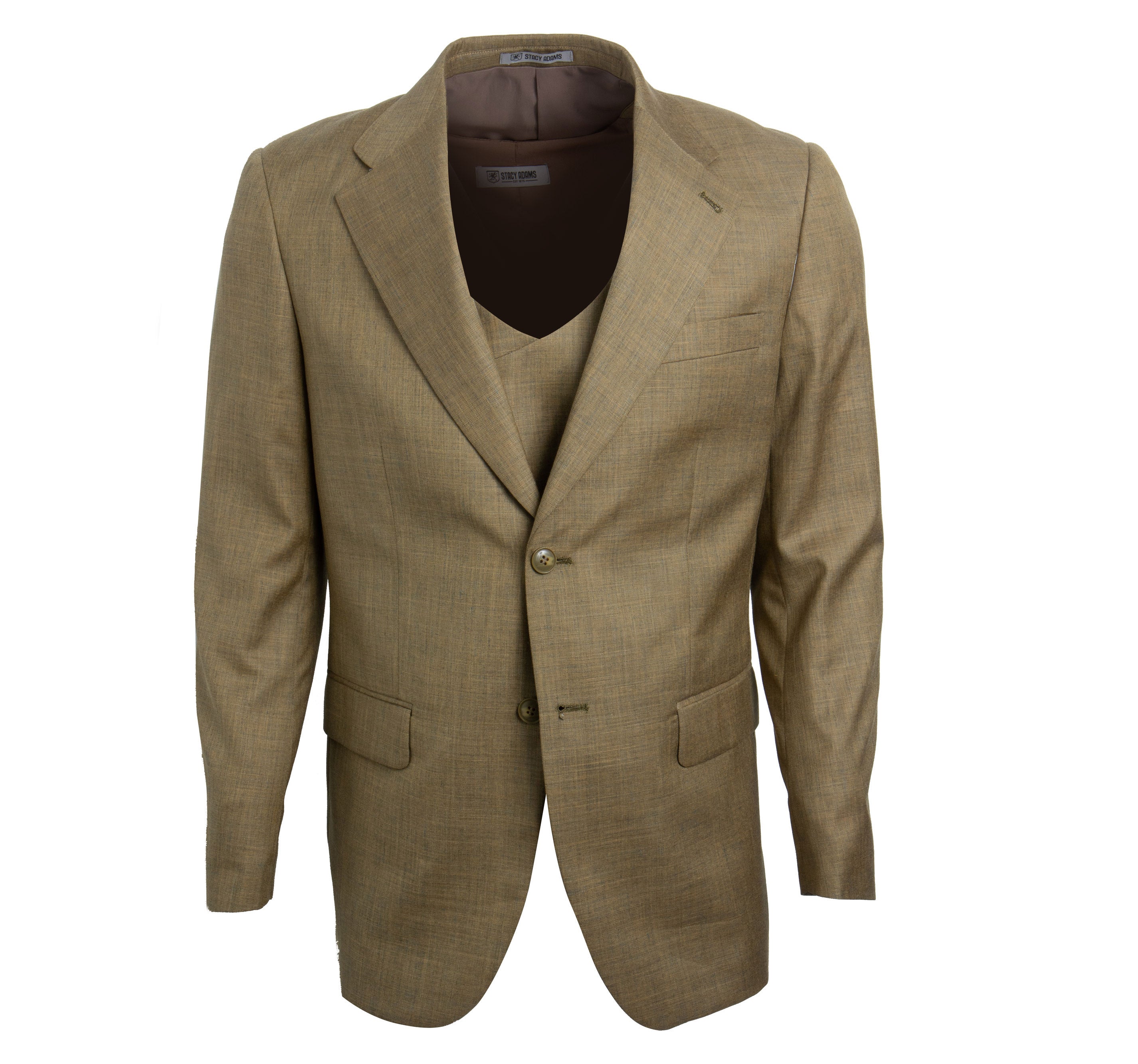 Men's Stacy Adams Sharkskin 3-Piece Suit