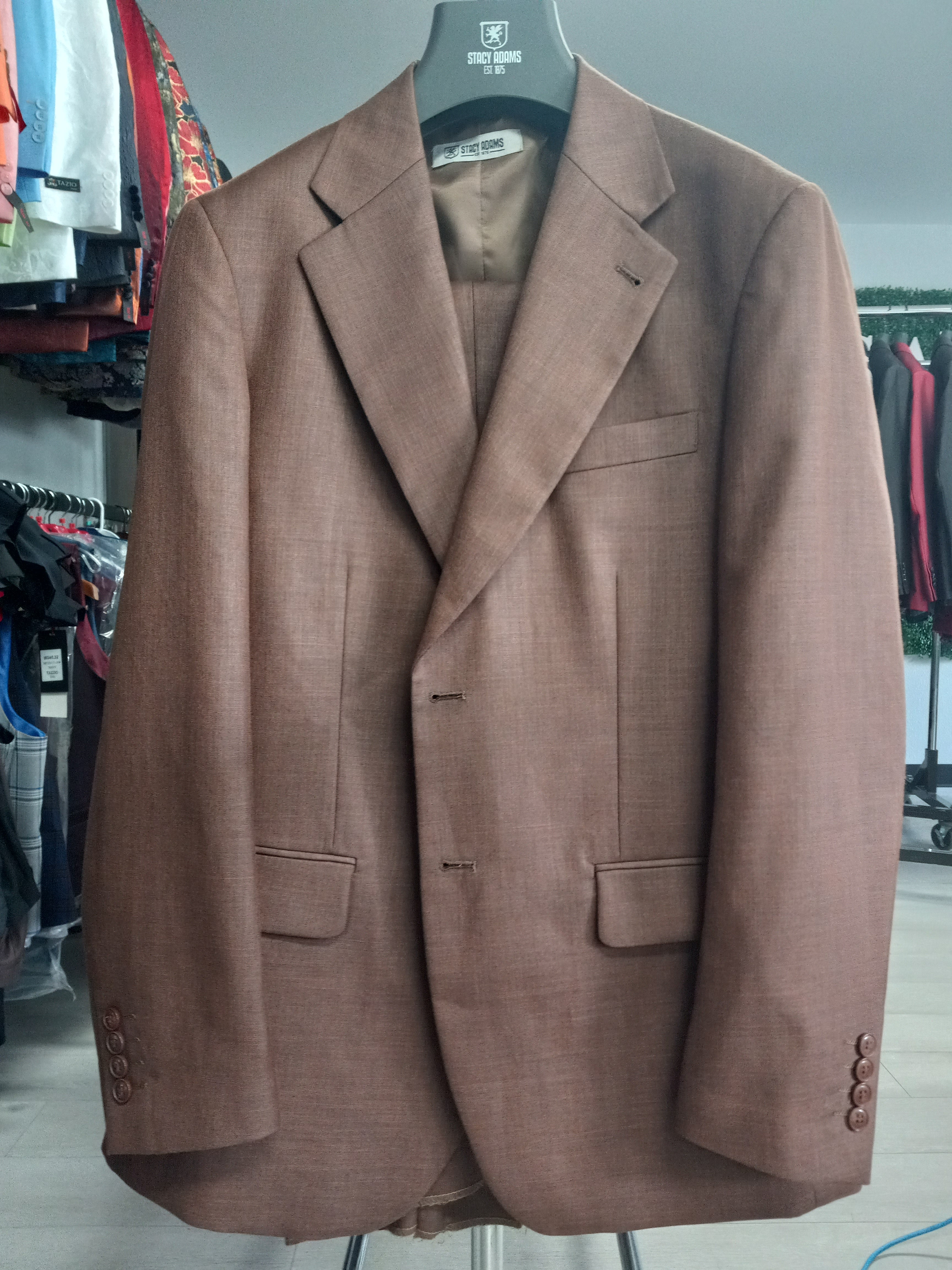 Men's Stacy Adams Sharkskin 3-Piece Suit