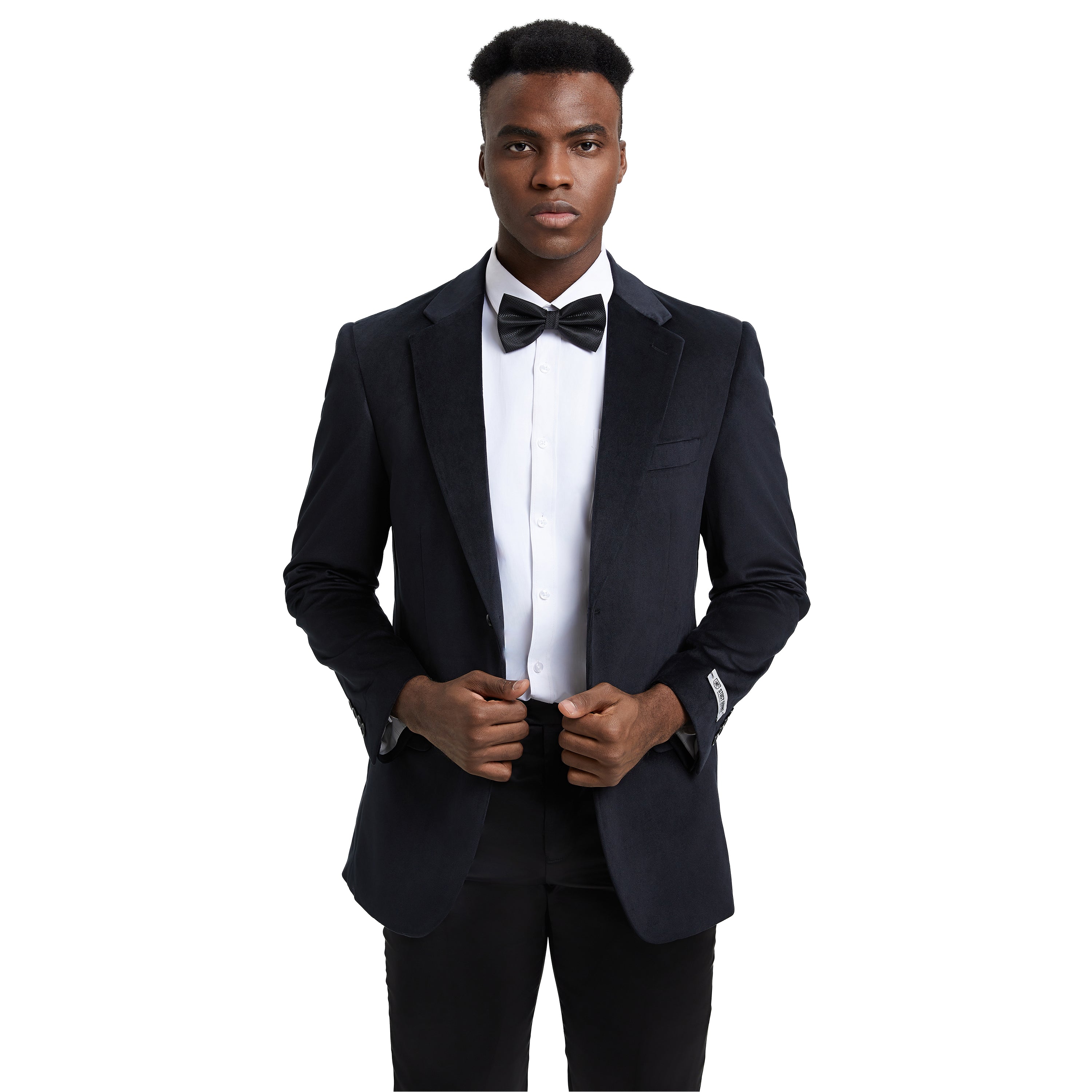 Stacy Adams Men's Hybrid-fit Velvet Jacket W/ Notch Lapel