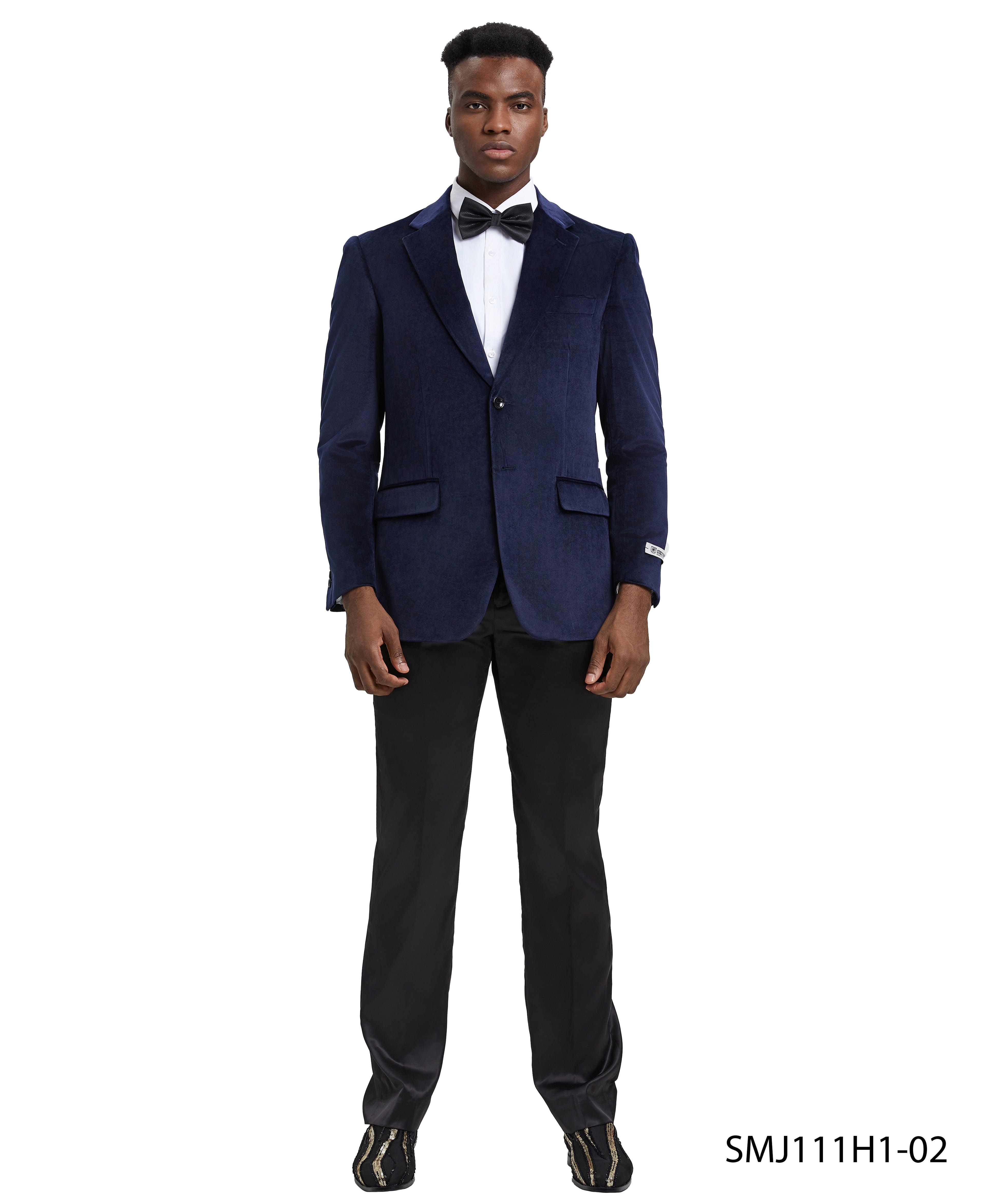Stacy Adams Men's Hybrid-fit Velvet Jacket W/ Notch Lapel