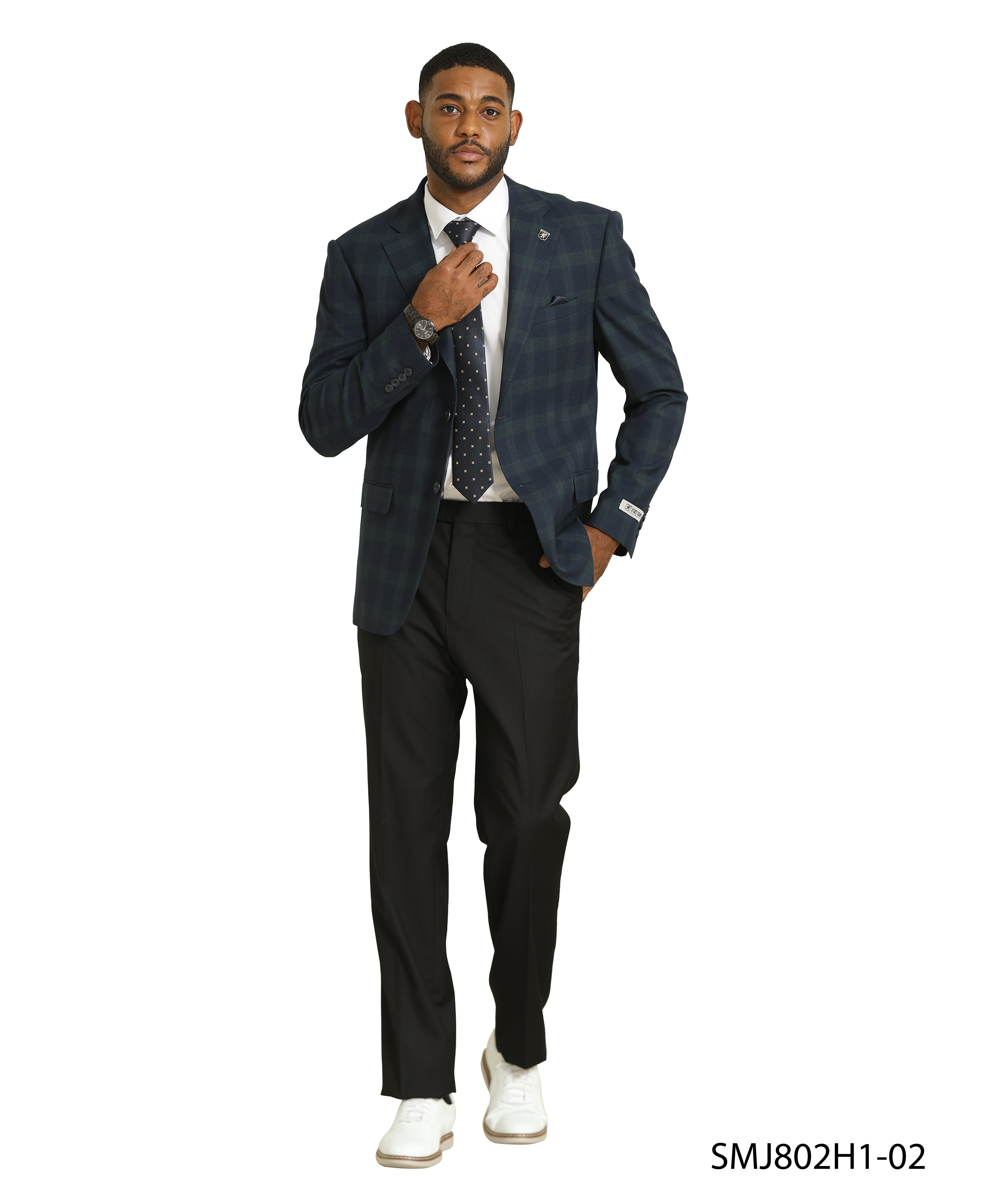 Mens-jacket Windowpane by Stacy Adams
