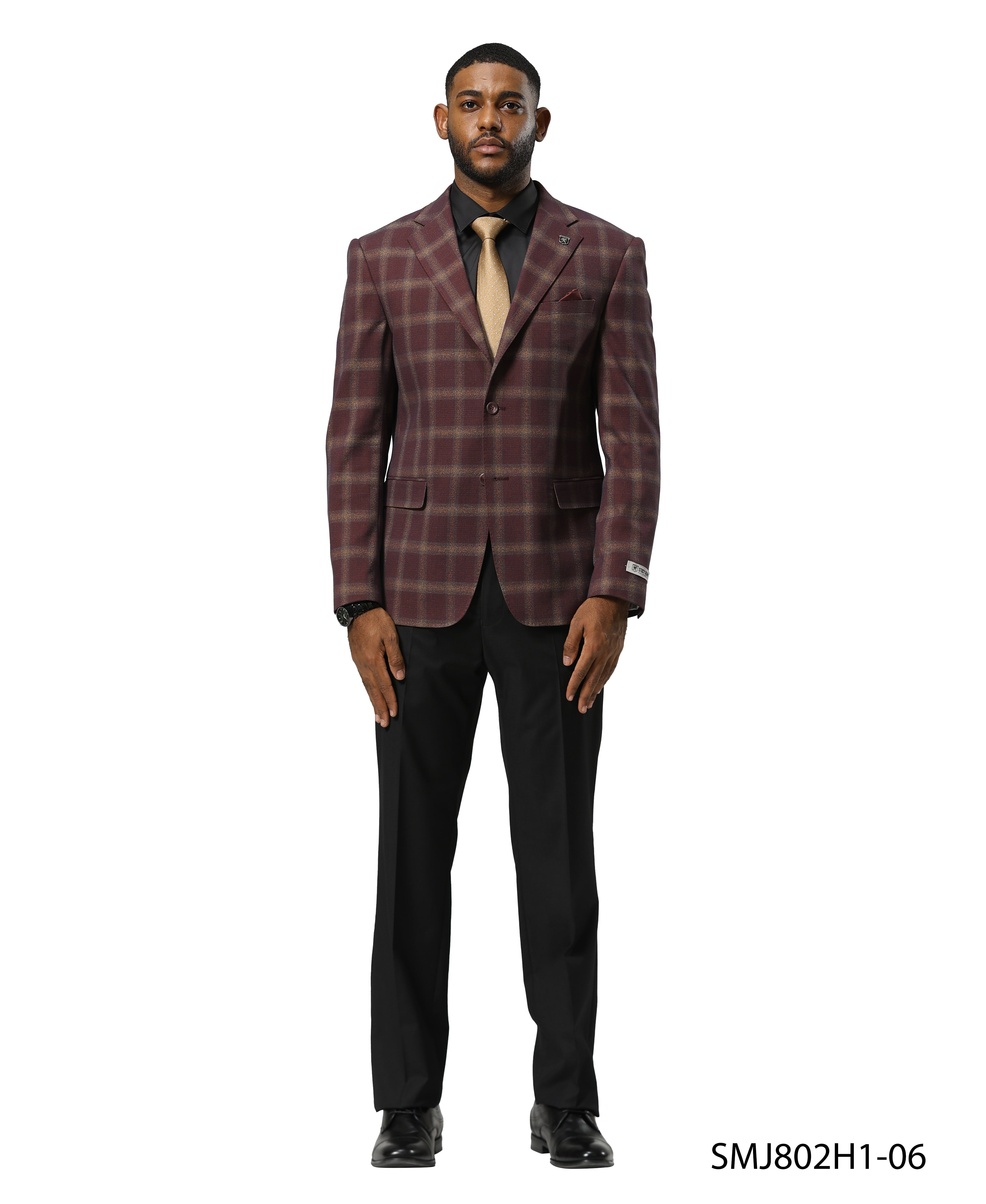 Mens-jacket Windowpane by Stacy Adams