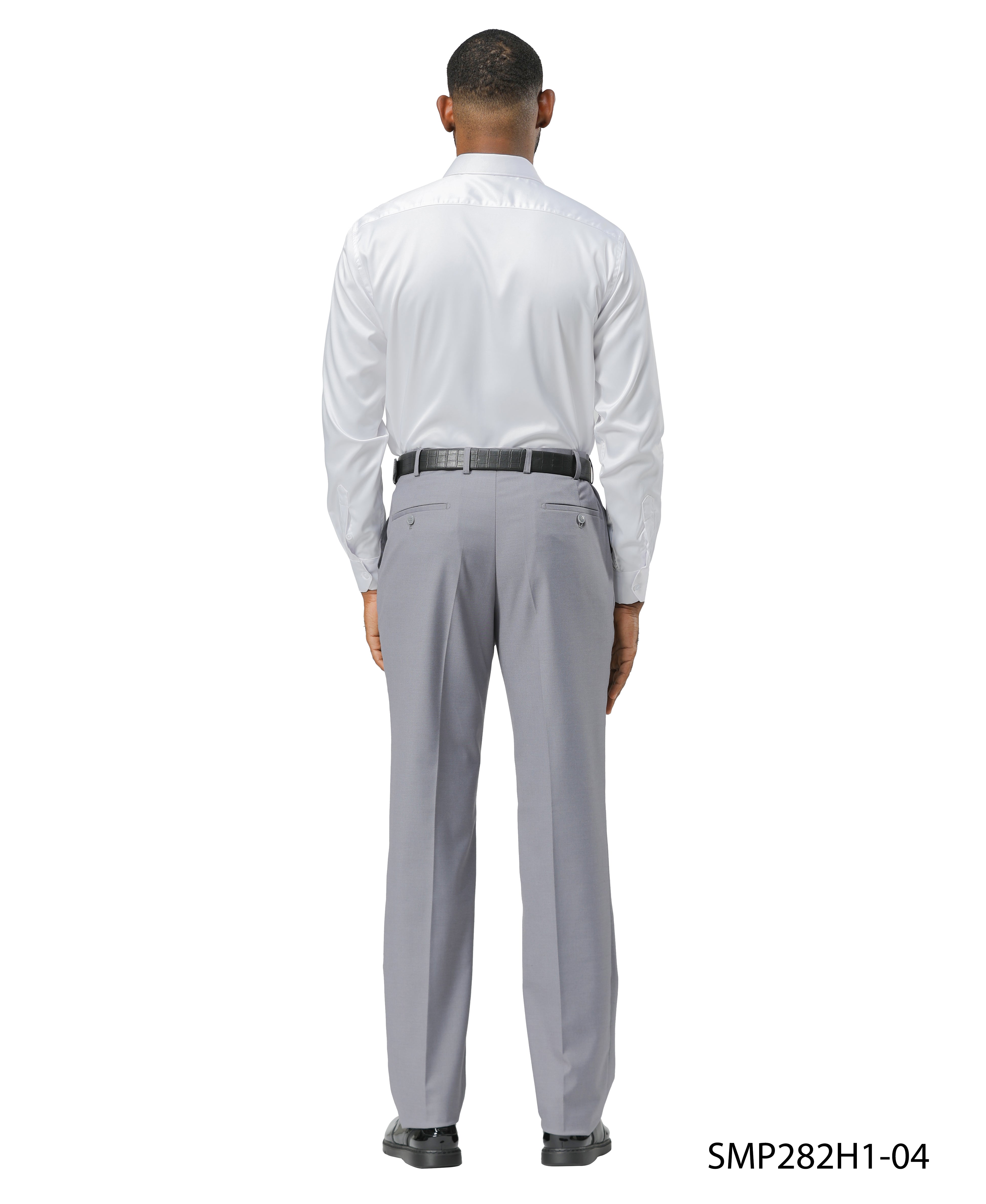 Stacy Adams Solid Dress Pants – Refined Grey Elegance & All-Day Comfort | D&K Menswear