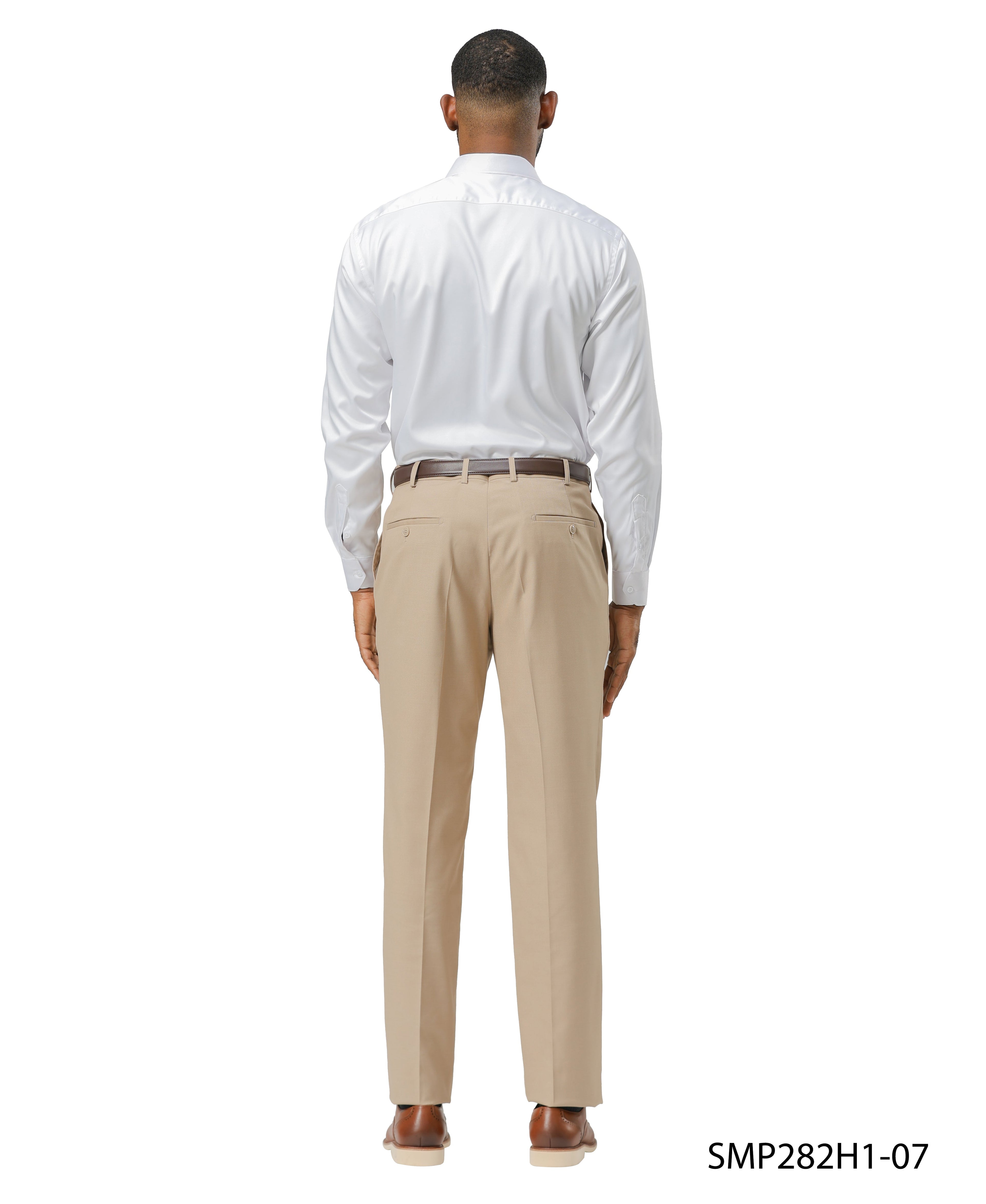 Stacy Adams Solid Dress Pants – Classic Tan Style & Everyday Comfort | D&K Menswear
