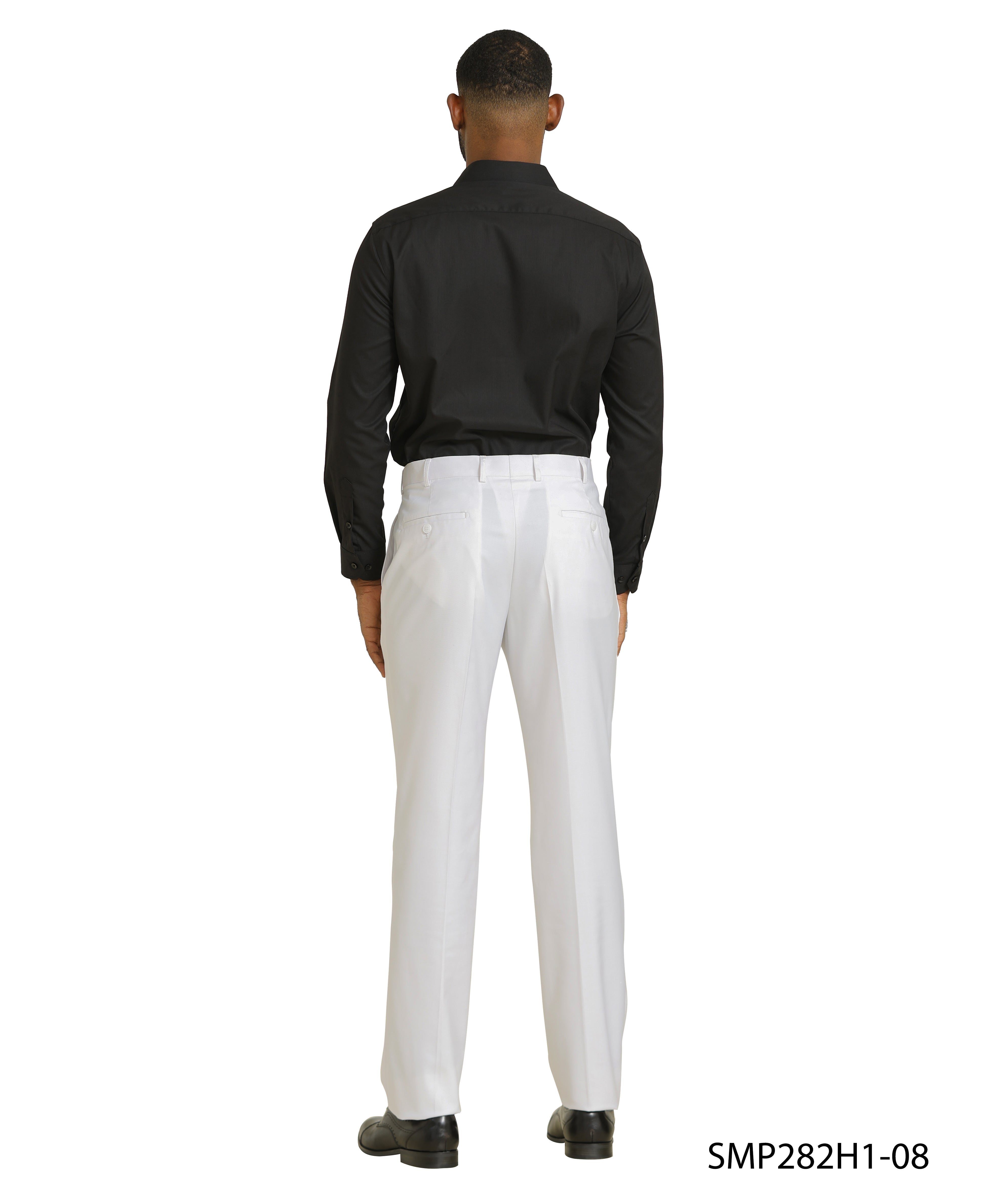 Stacy Adams Solid Dress Pants – Timeless White Sophistication & Comfort | D&K Menswear