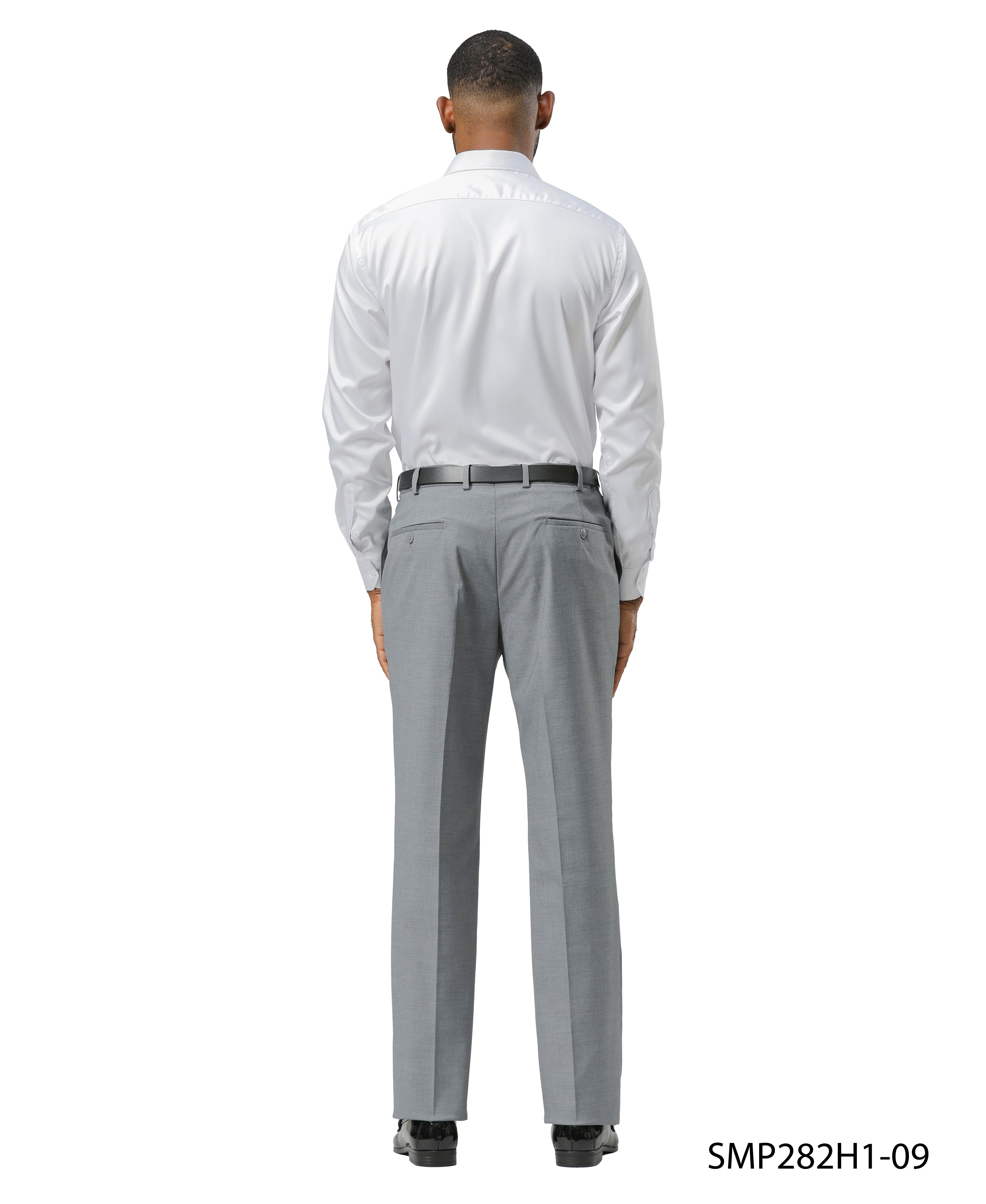 Stacy Adams Solid Dress Pants – Sleek Medium Grey Style & Lasting Comfort | D&K Menswear