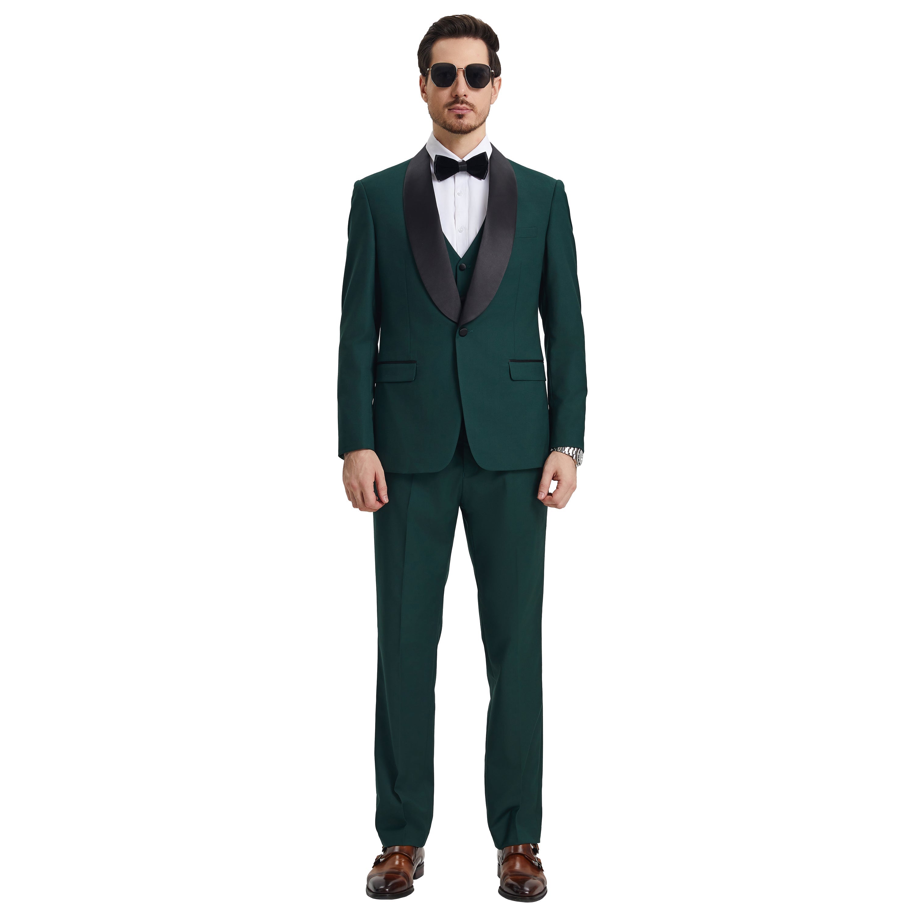 Men's Stacy Adams Hybrid-Fit 3-Piece Tuxedo Set – Modern Elegance for Formal Occasions | D&K Menswear