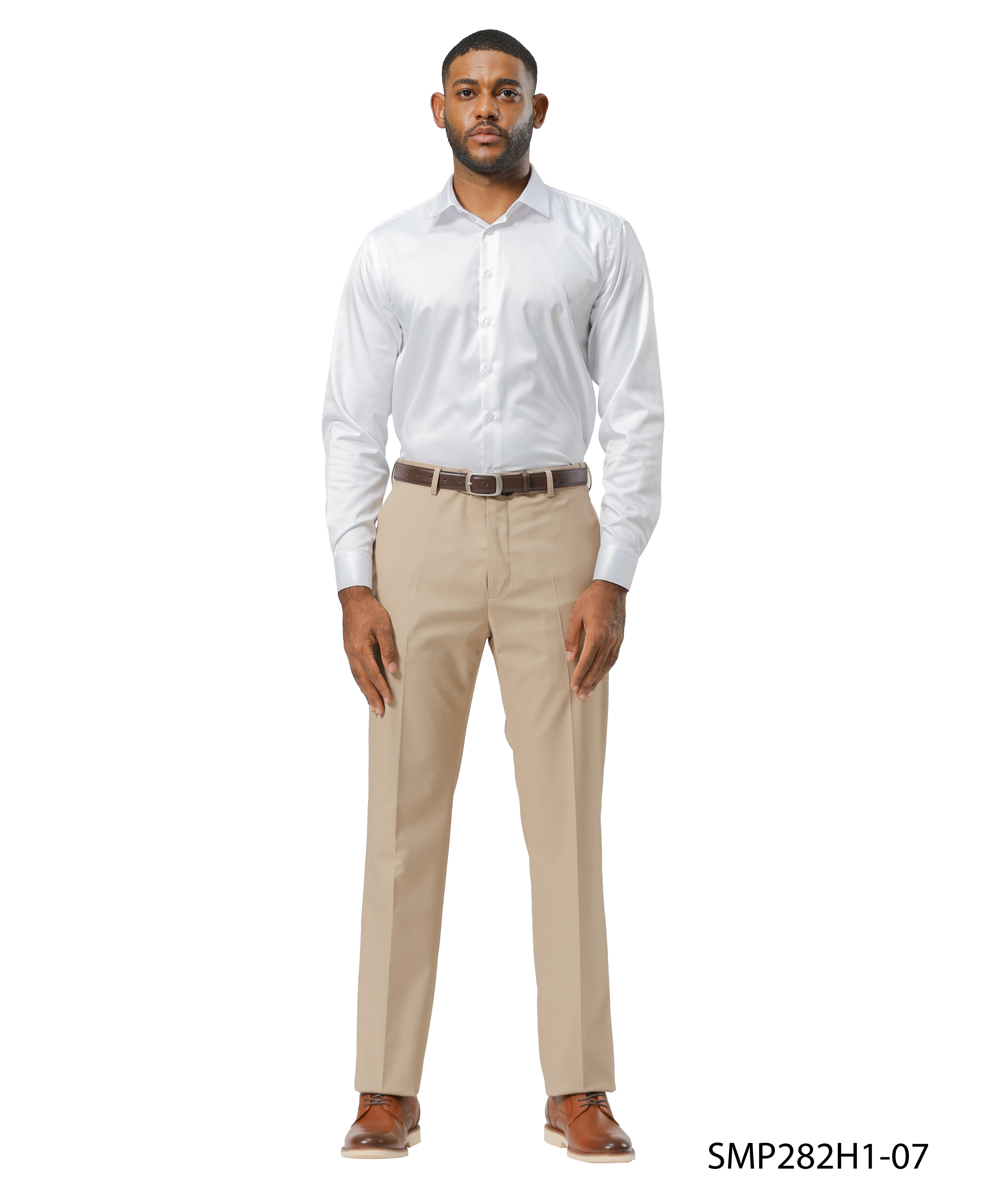 Men’s Dress Pants, Stacy Adams Trousers, Business Attire, Formalwear, Tan Dress Pants, D&K Menswear Collection