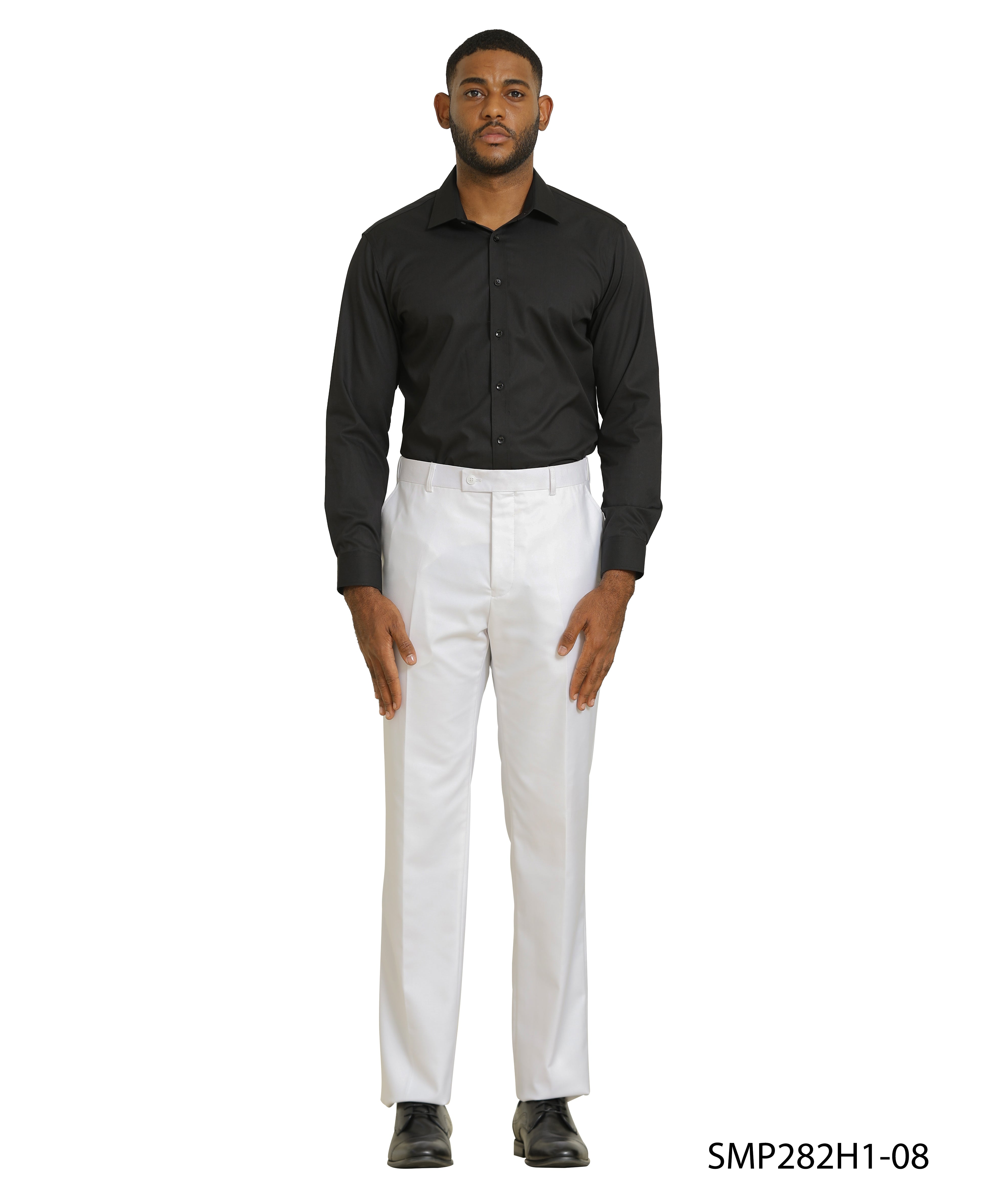 Men’s Dress Pants, Stacy Adams Trousers, Business Attire, Formalwear, White Dress Pants, D&K Menswear Collection