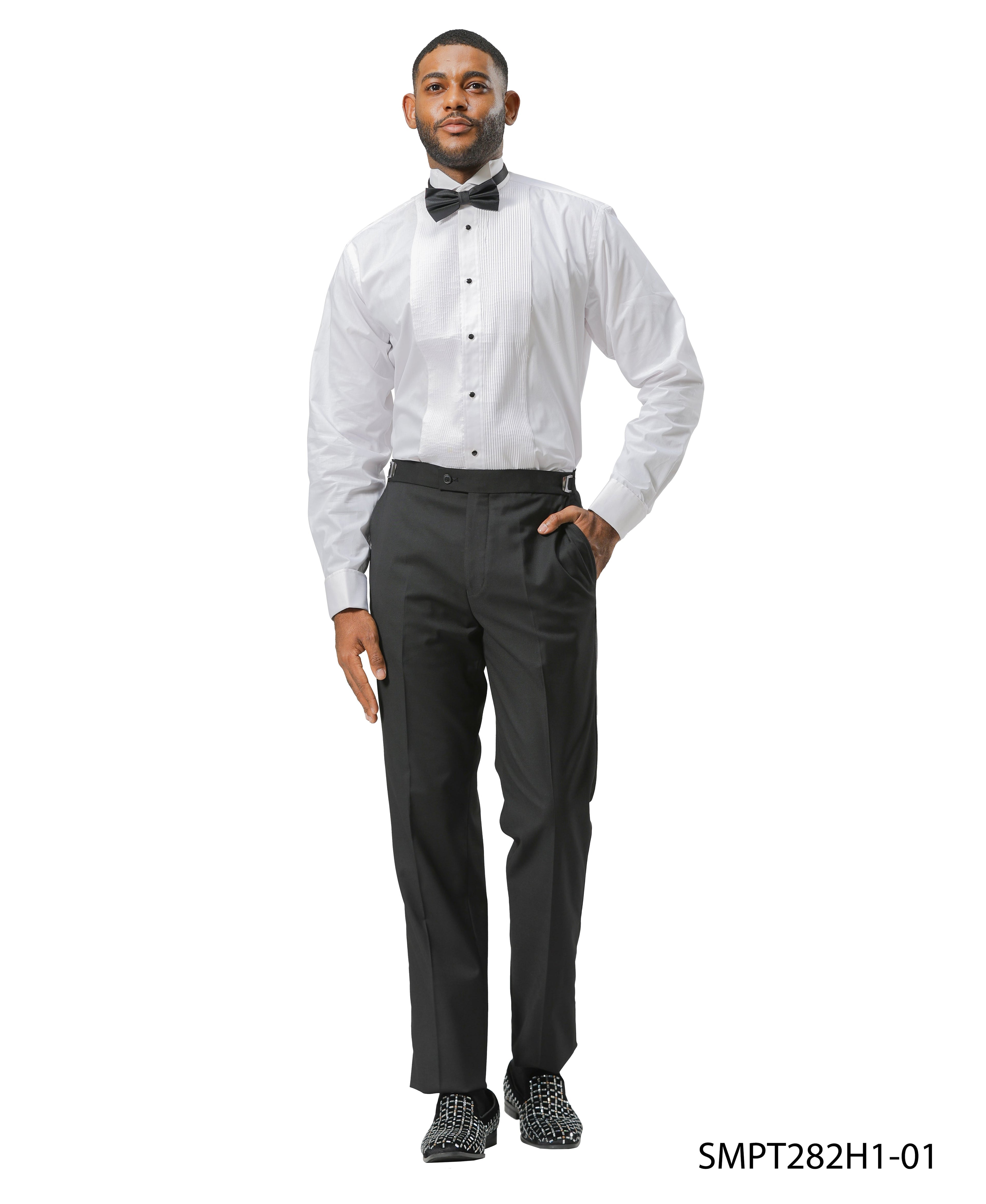 Men’s Tuxedo Pants, Stacy Adams Dress Pants, Formal Attire, Black-Tie Suit, Wedding Suit Pants, D&K Menswear Collection