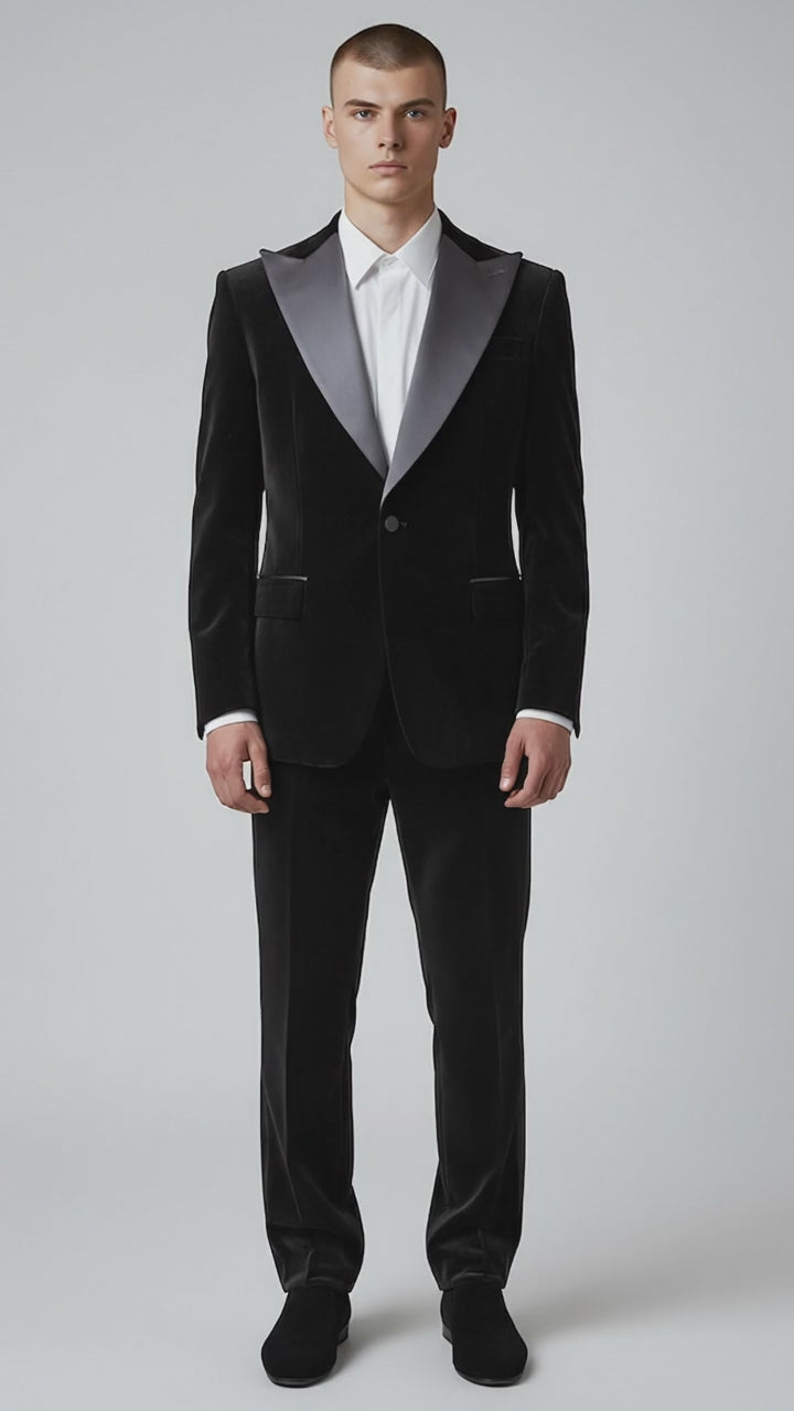 Noah John Black Velvet blazer