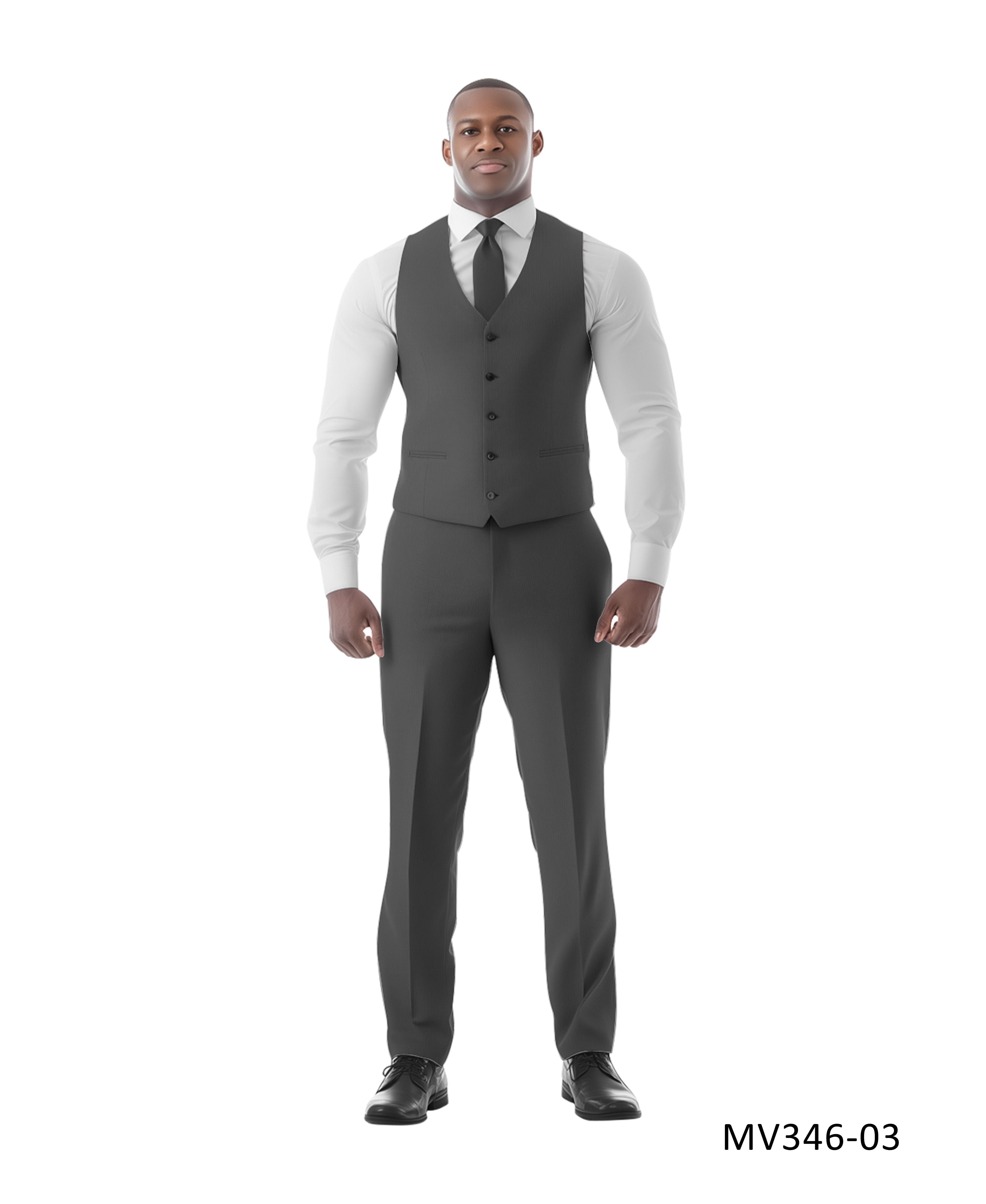 Zegarie Suit Separates Dark Grey Solid Men's Vests