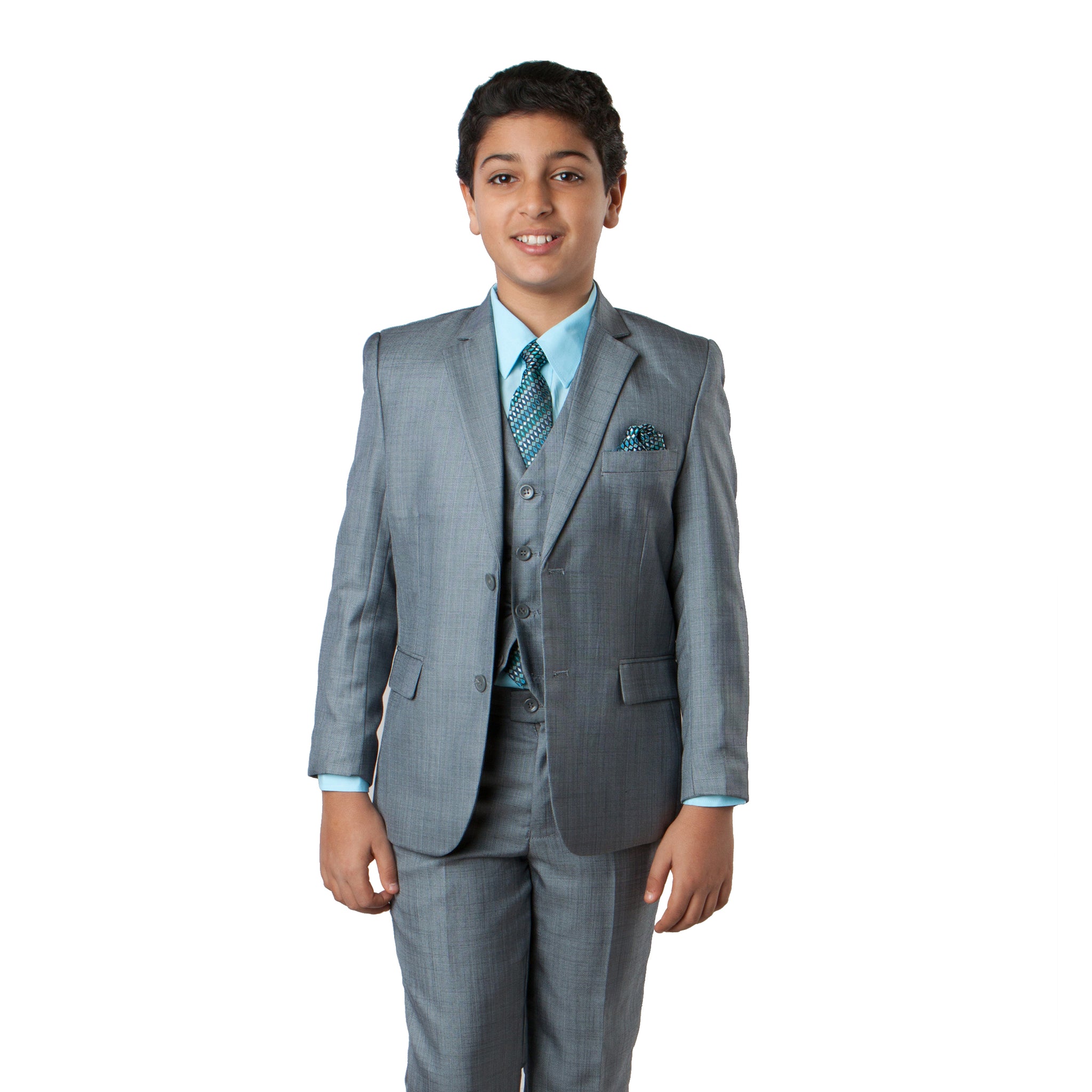 Tazio Grey Formal Suits For Boys