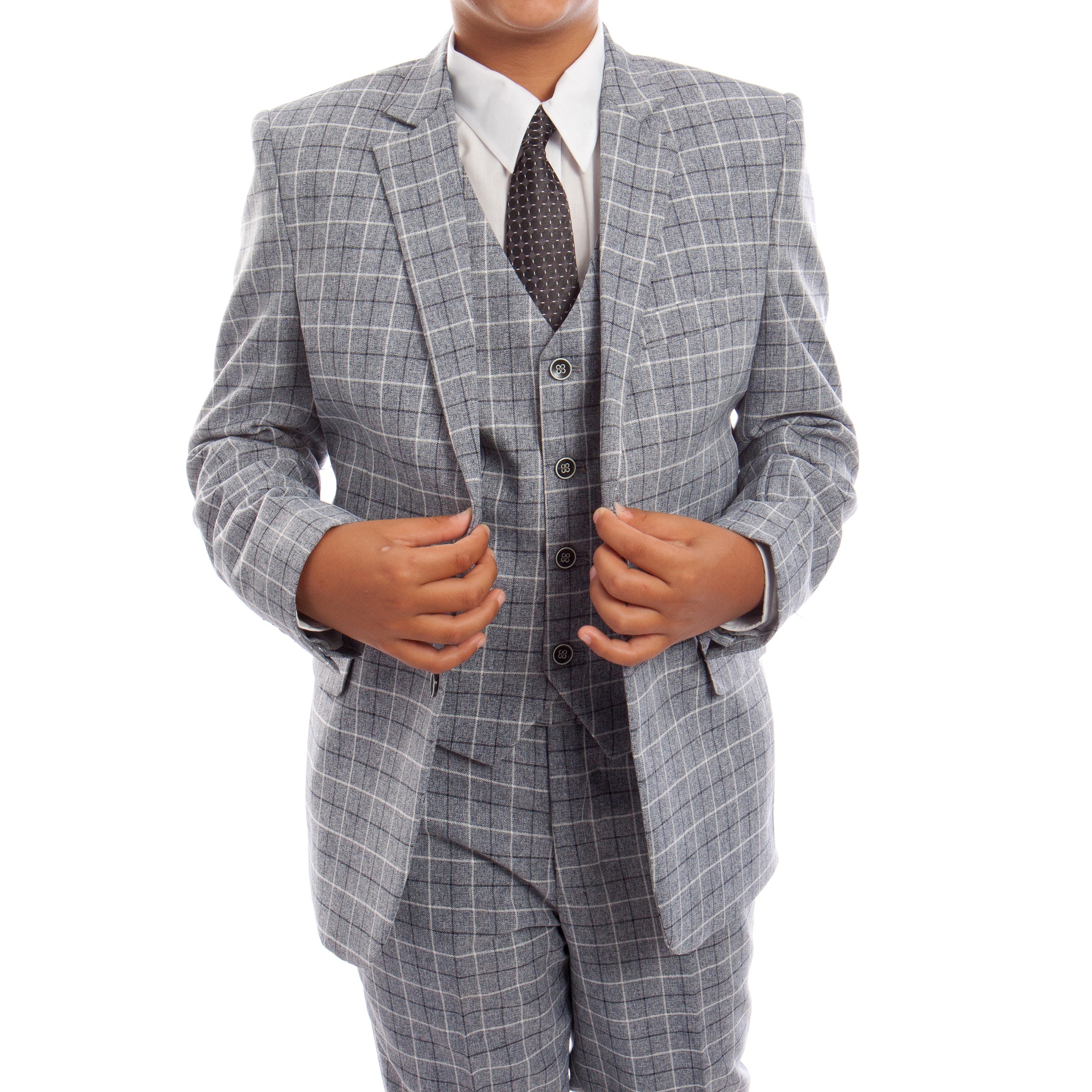 Tazio Grey Formal Suits For Boys