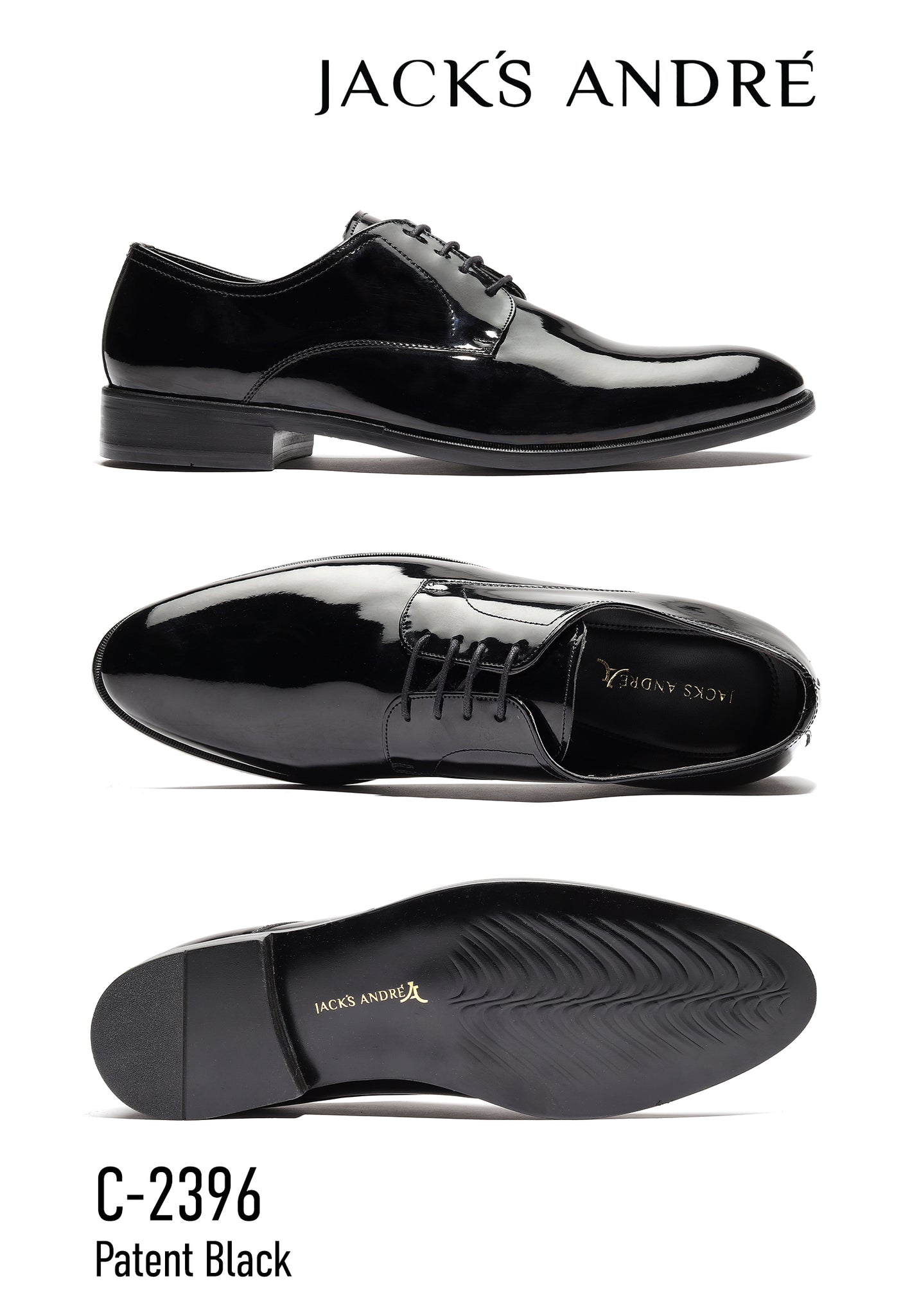 Mens patent leather dress shoe