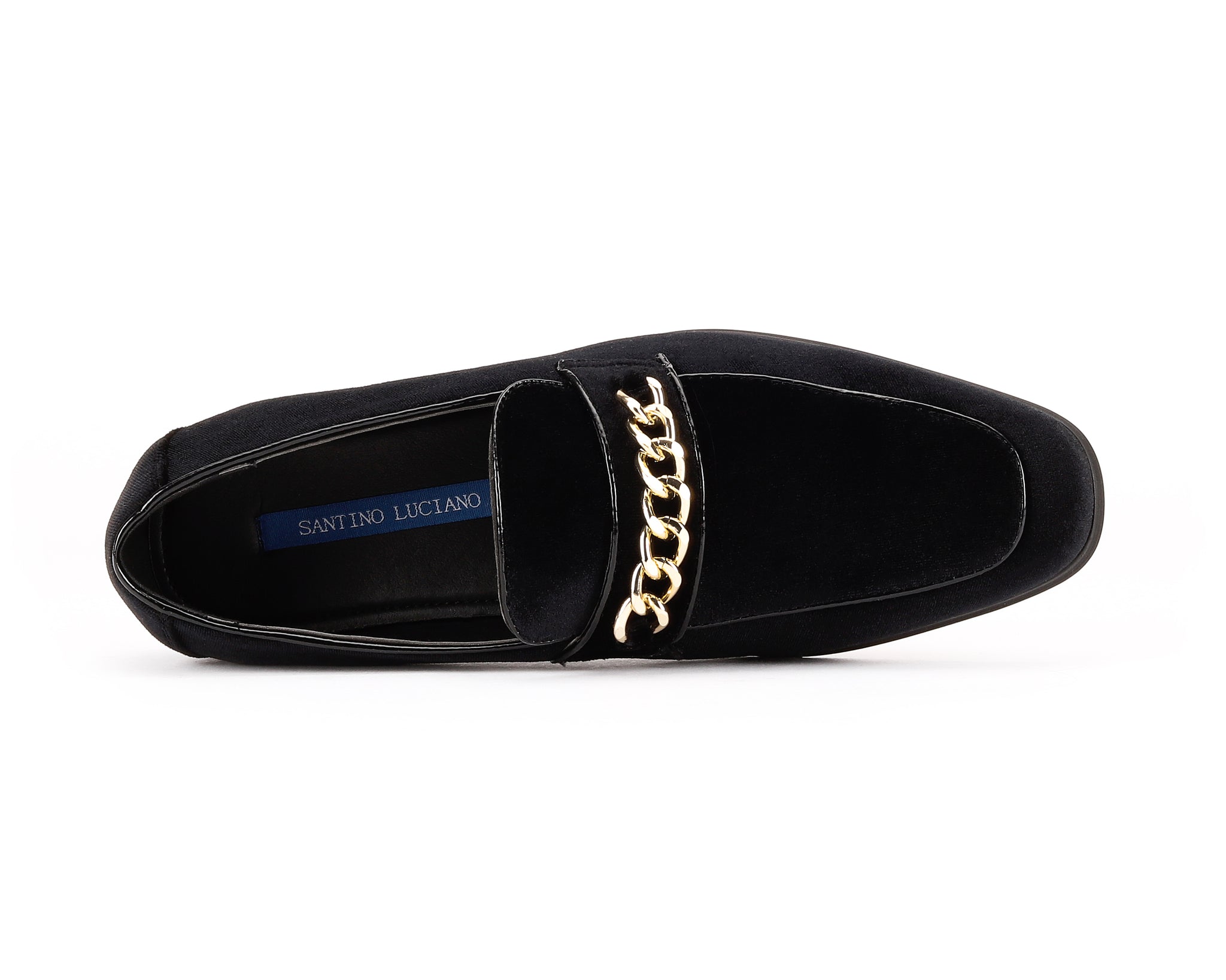 Mens Velvet Loafer W/Chain