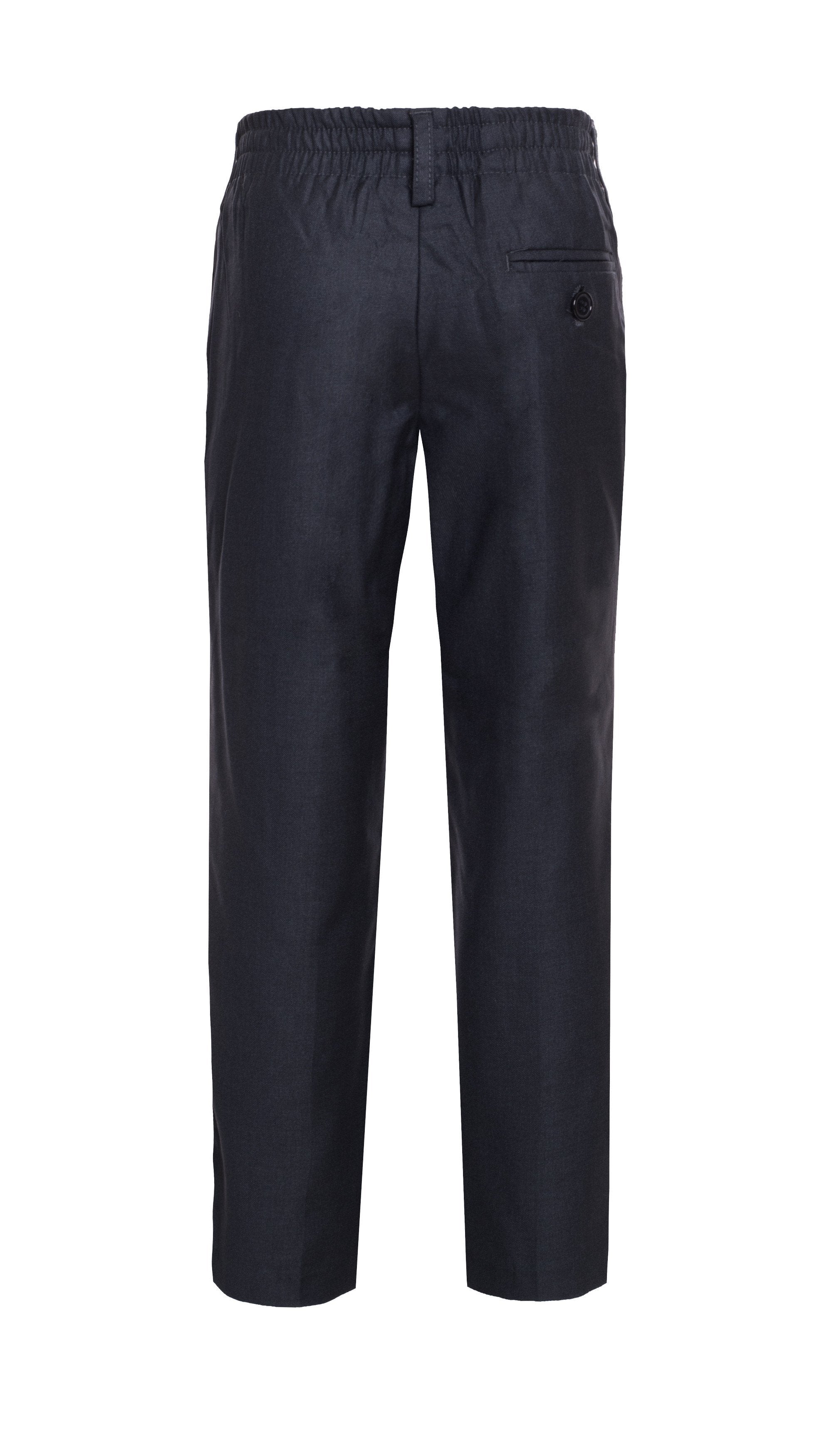 Ezra Charcoal Regular Fit Boys Dress Pants - Ferrecci USA 