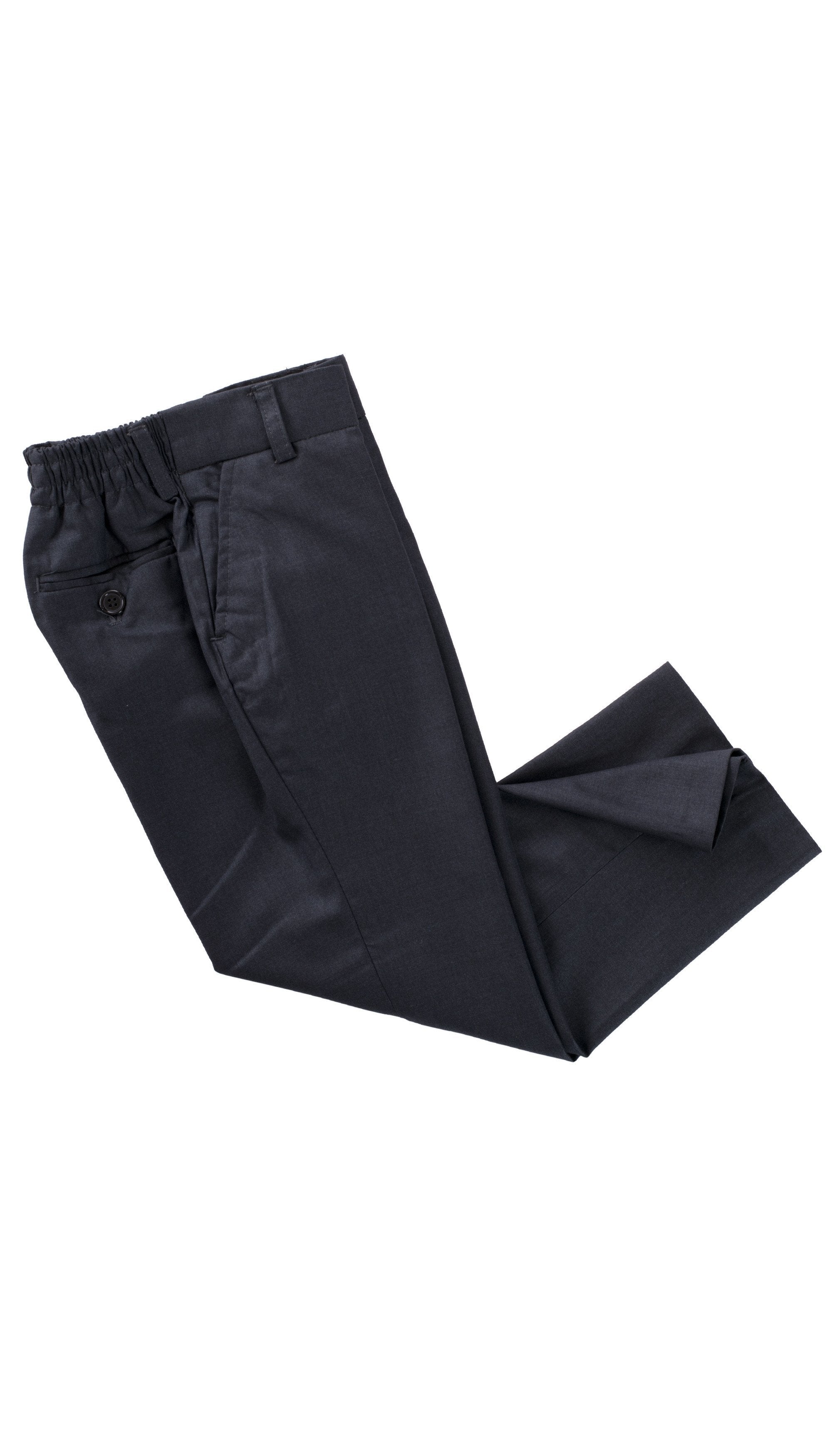 Ezra Charcoal Regular Fit Boys Dress Pants - Ferrecci USA 