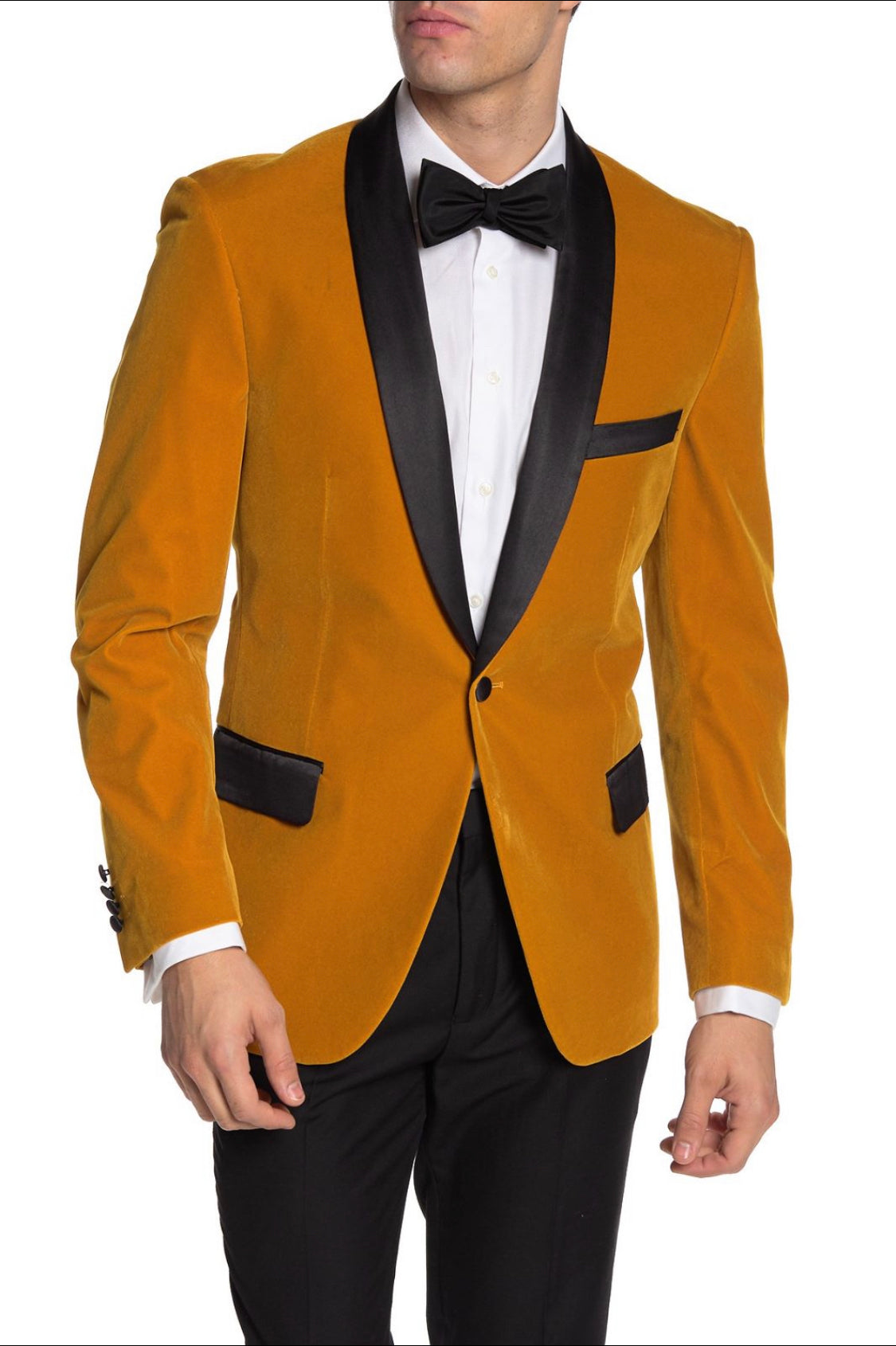 Mens Gold Velvet Dinner Jacket