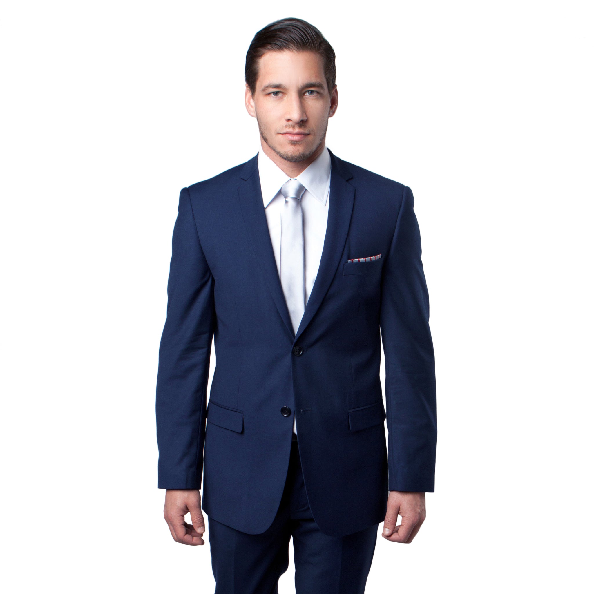 Navy Notch Lapel Slim Fit 2-PC Suits For All Ocassions M085S-02