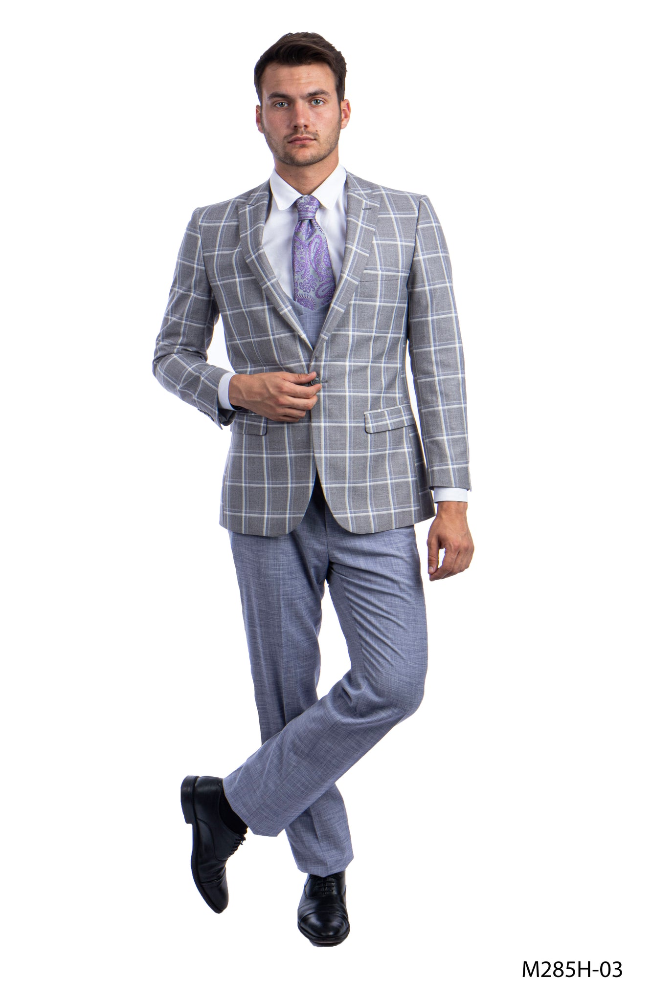 Gray/Lt.Blue Suit For Men Formal Suits For All Ocassions