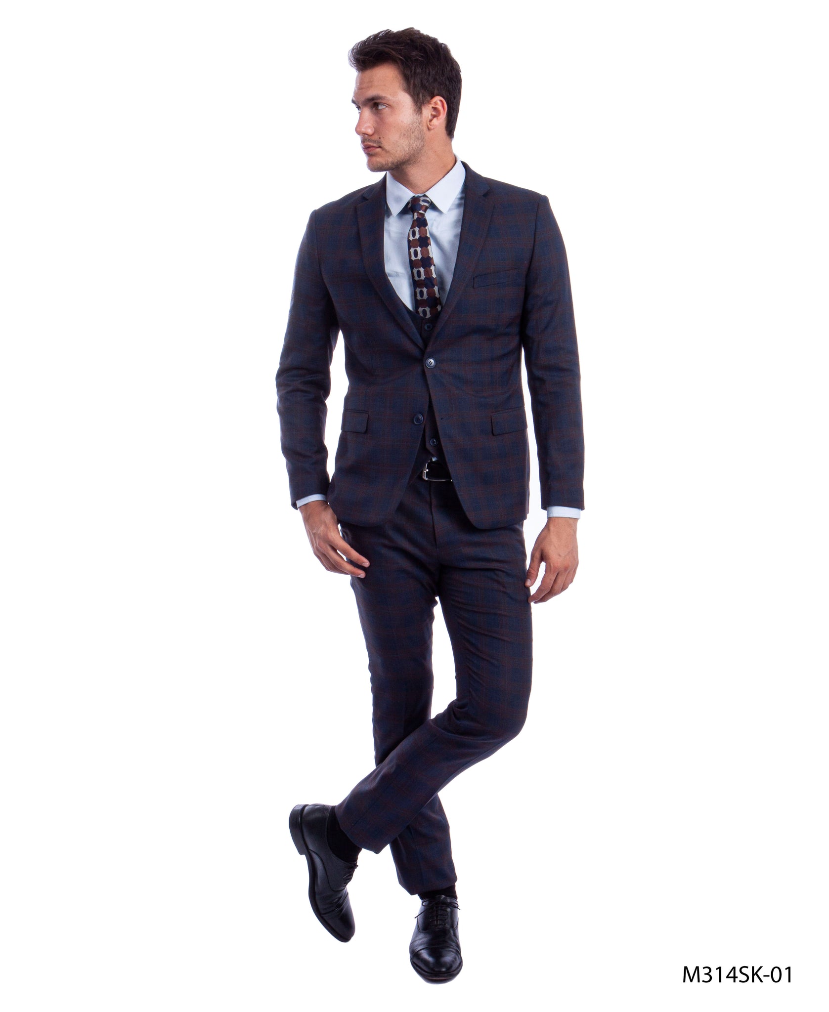 Blue/Brown Suit For Men Formal Suits For All Ocassions
