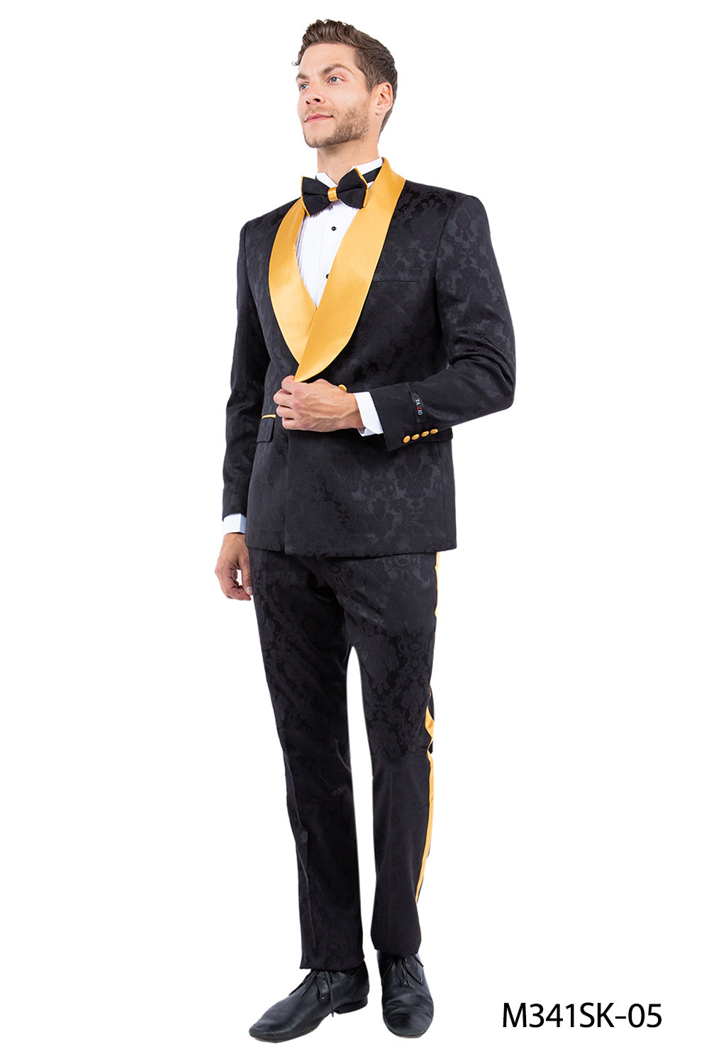 2 PC Satin Shawl Collar Suit