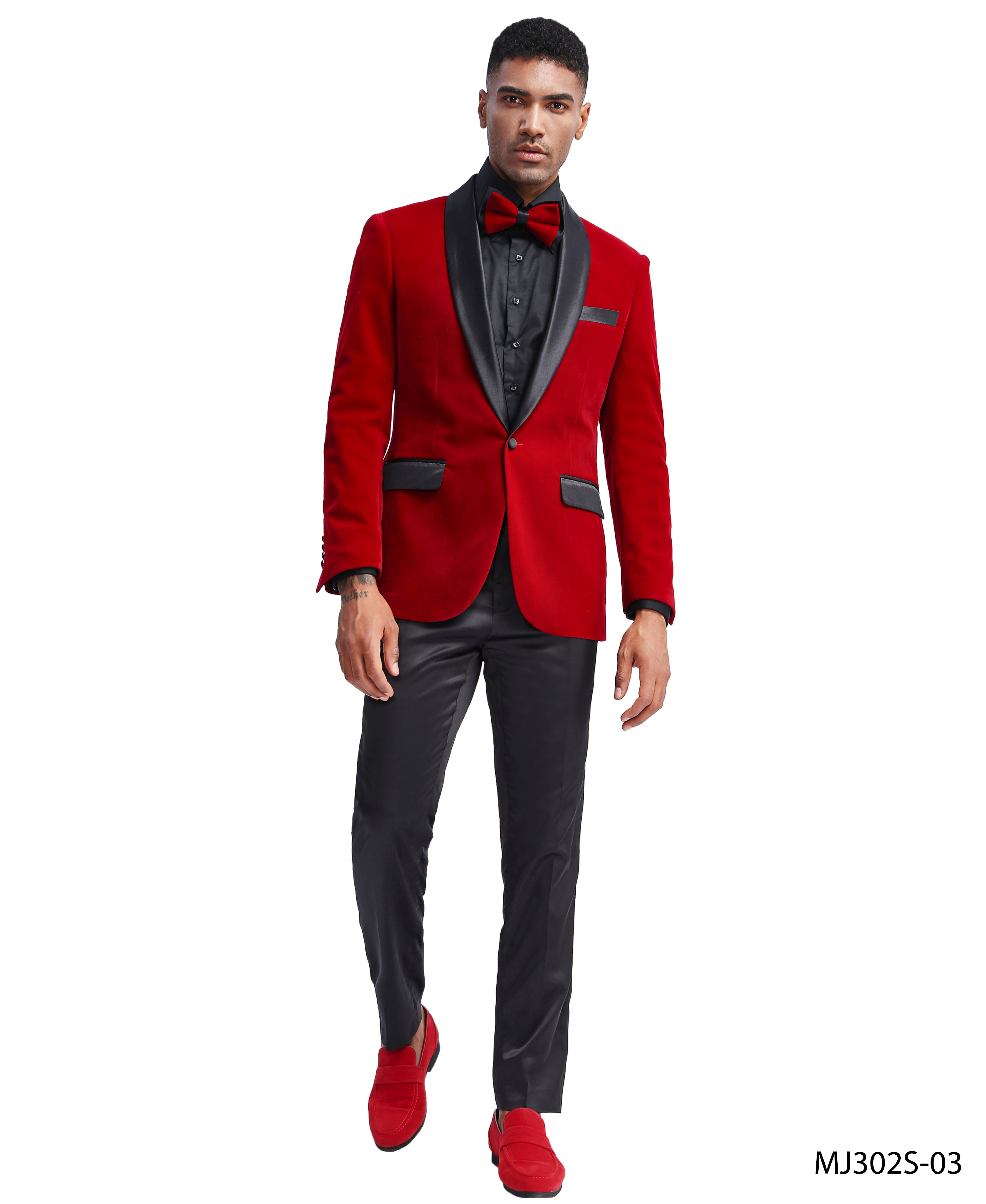 Red Tazio Sports Coat Dinner Jacket