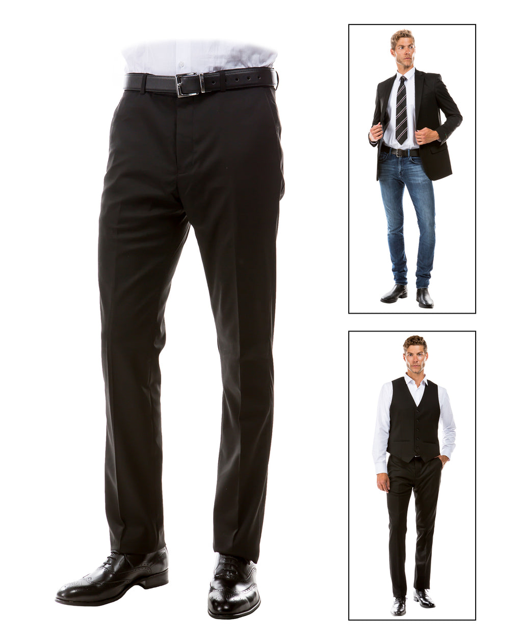 Zegarie Suit Separates Light Grey Solid Men's Dress Pants
