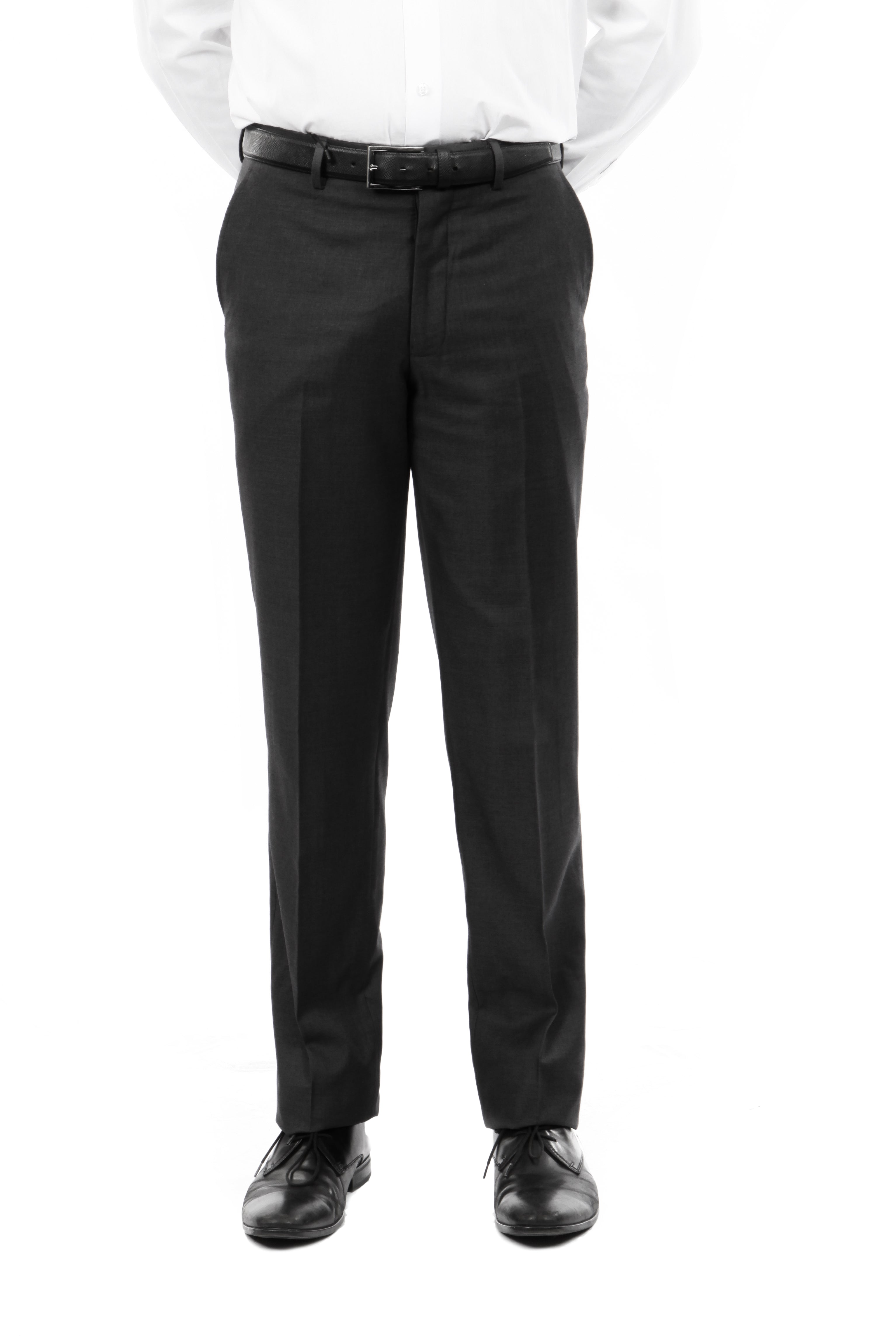 Tazio Black Slim Fit Stretch Dress Pants For Men