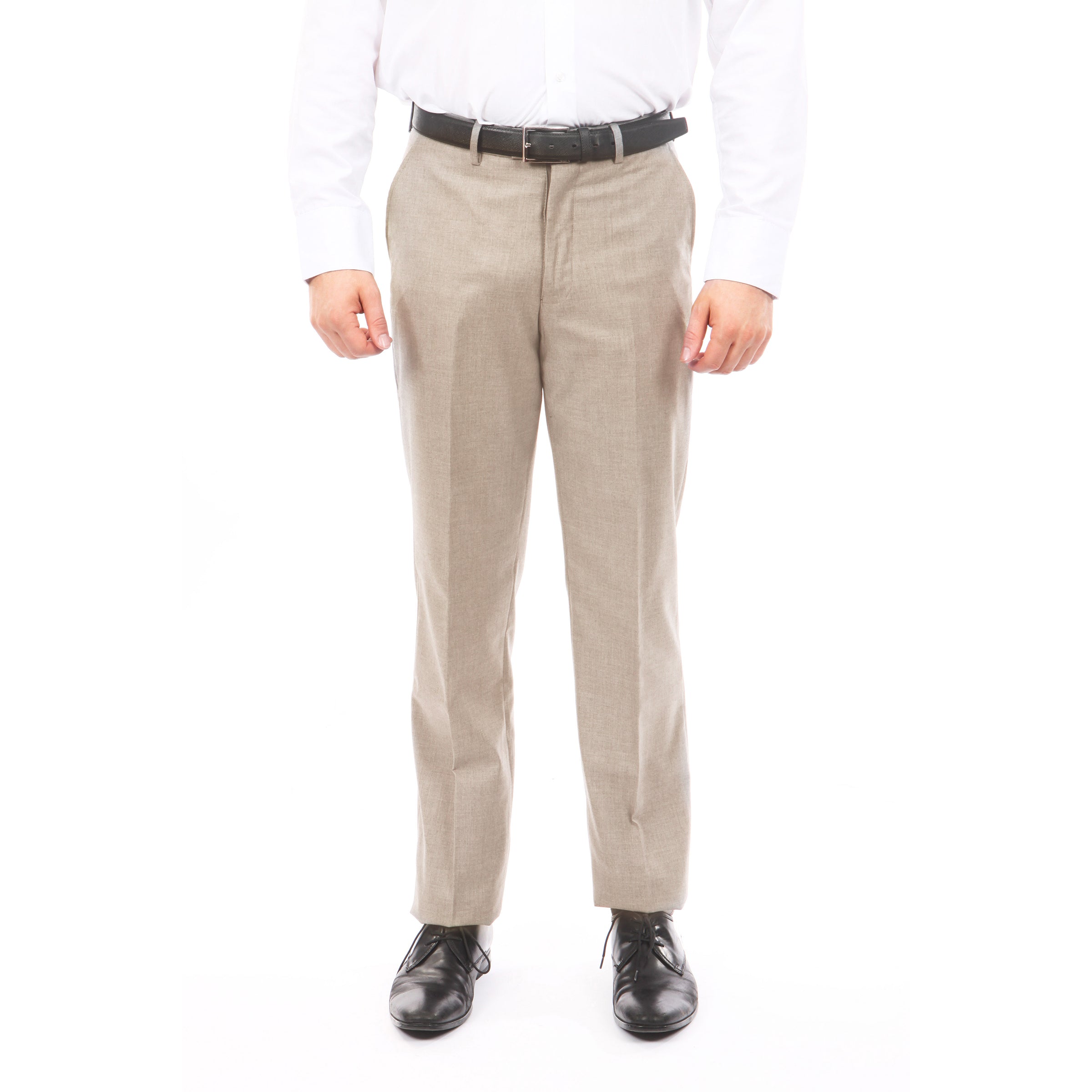 Tazio Dk Tan Slim Fit Stretch Dress Pants For Men