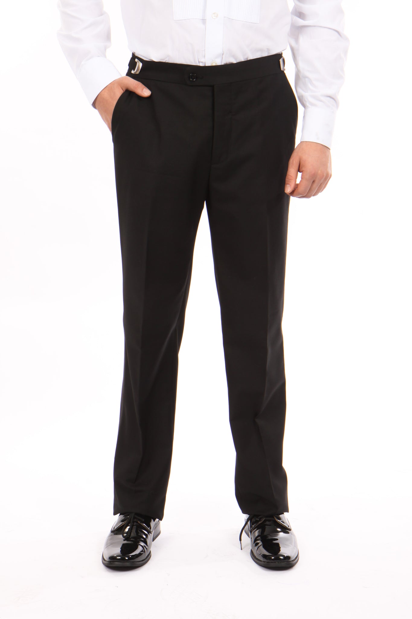 Bryan Michaels Black Tuxedo Dress Pants For Men