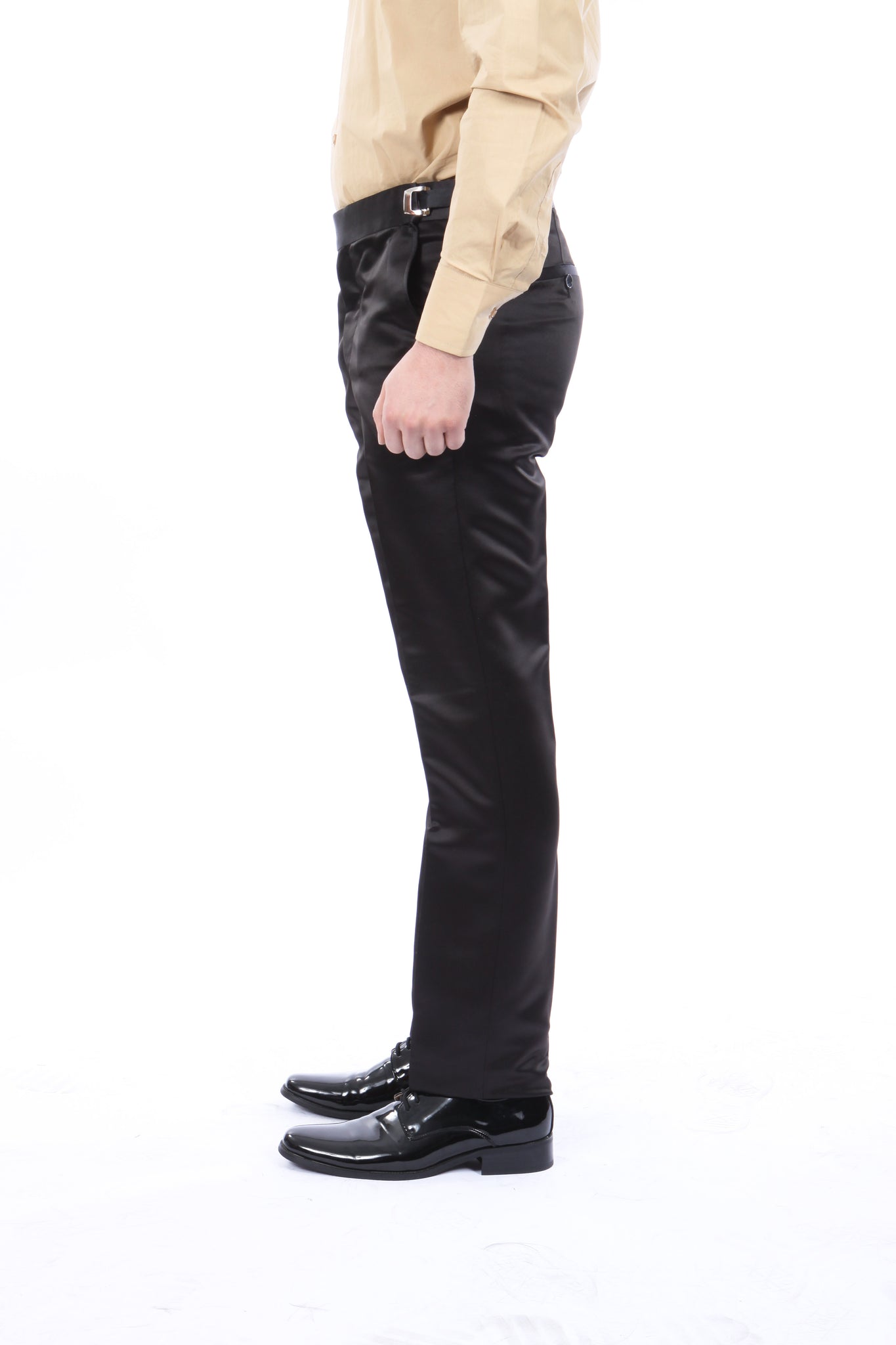 Bryan Michaels Black Tuxedo Dress Pants For Men