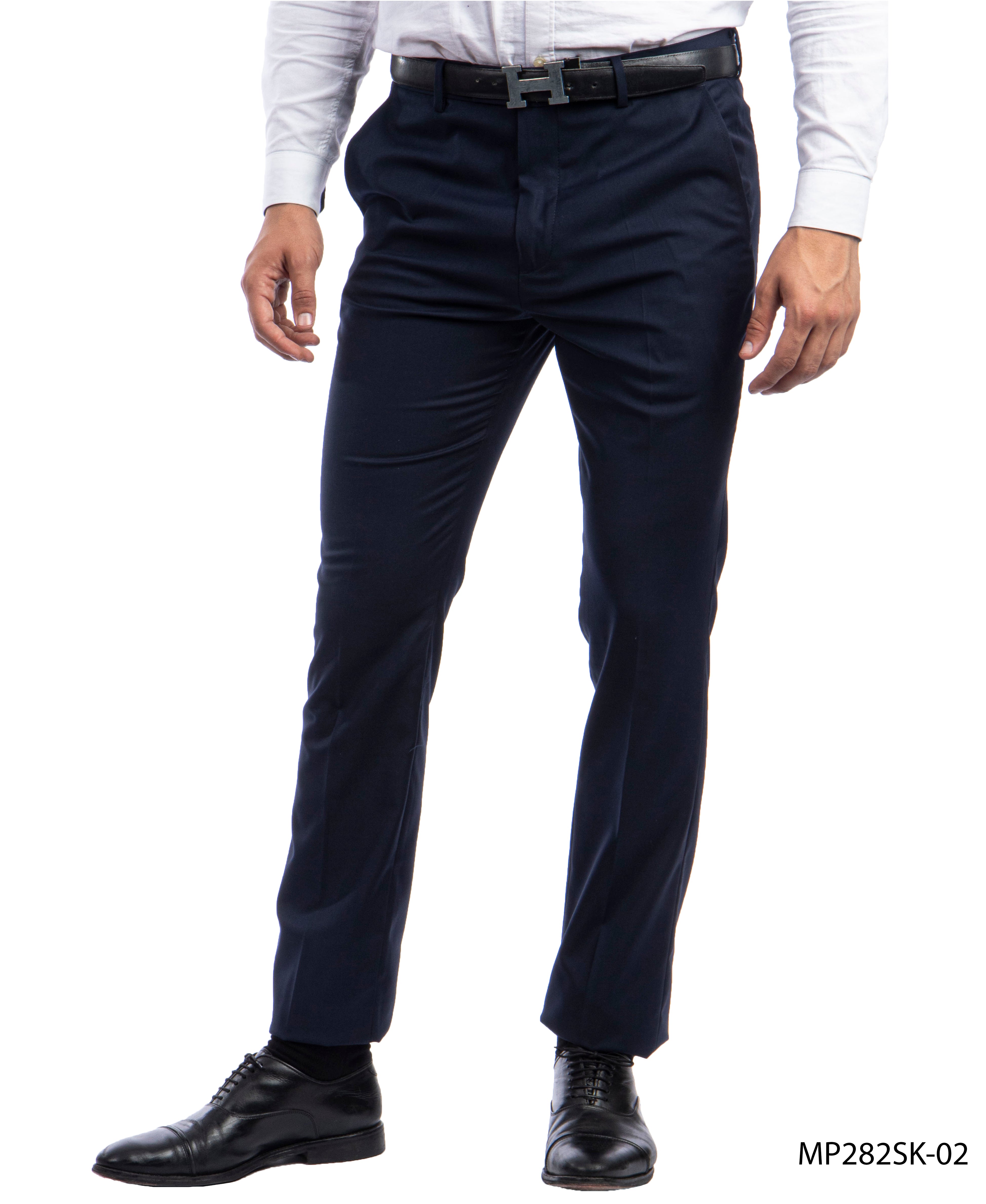 Sean Alexander Navy Performance Stretch Dress Pants For Men